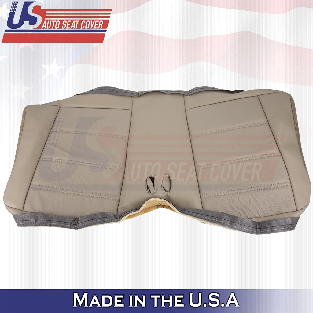 2002 2003 2004 Fits Ford Mustang V6 Rear Bench Top&Bottom Leather Seat Cover Tan