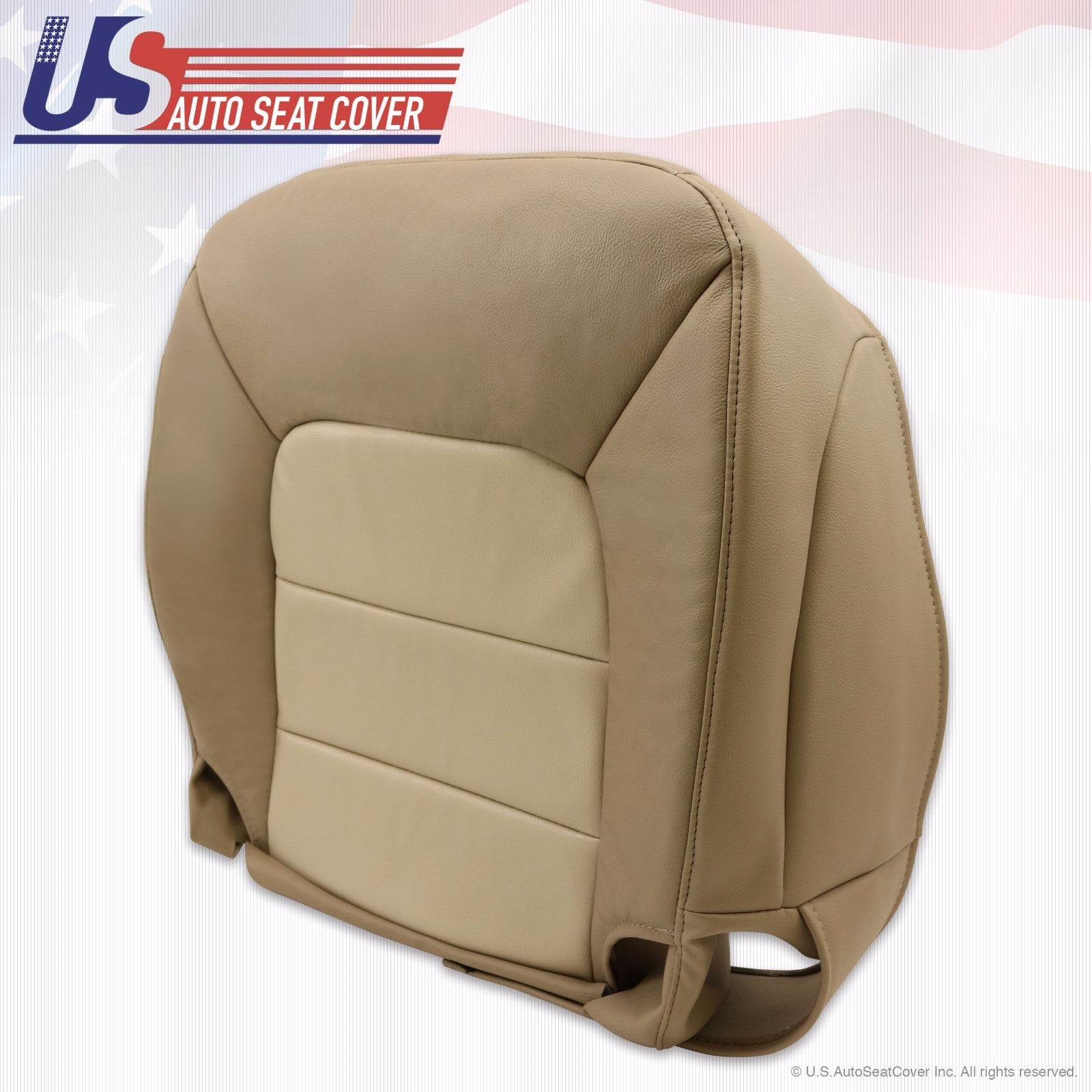 2004 Ford Expedition Eddie Bauer Driver Bottom Leather Seat Cover 2-Tone Tan