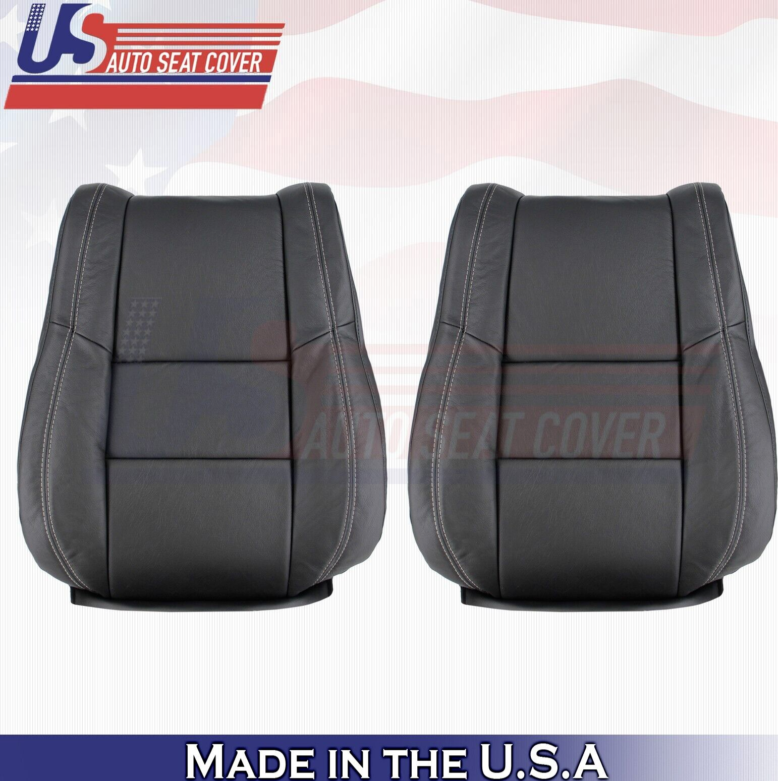 2014 For Jeep Grand Cherokee Limited Driver & Passenger Top Leather Covers Black
