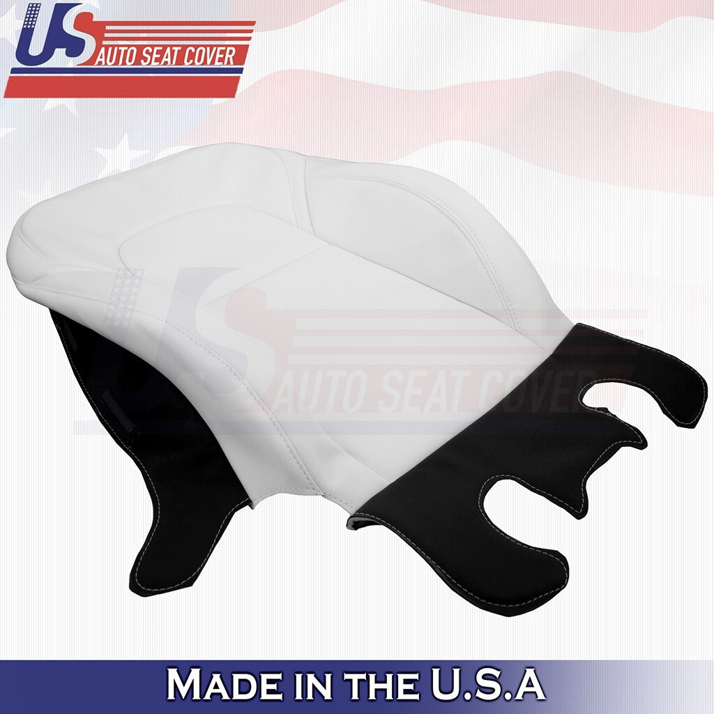 2020 to 2024 Fits Tesla Model Y PASSENGER Bottom & Top Vinyl Seat Cover White