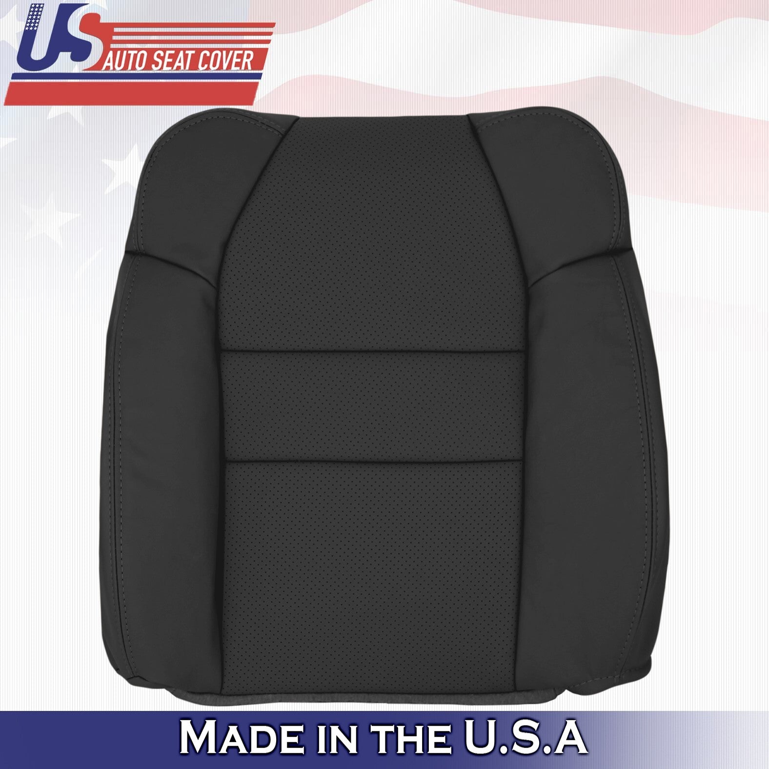 2001 2002 2003 For Acura MDX Passenger Top & Bottom Leather Seat Covers Black