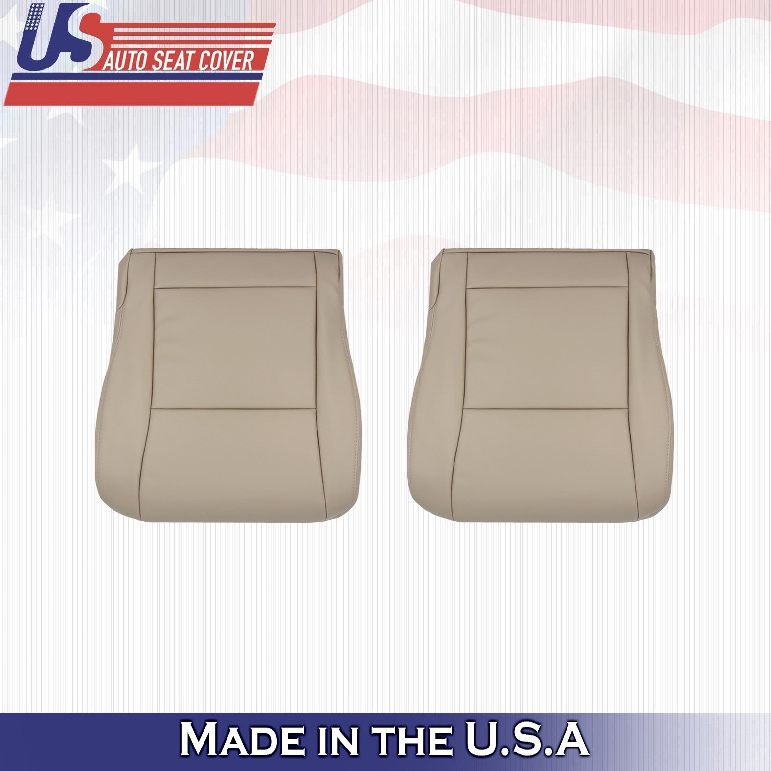 1995 For Lexus LX450 Front Driver & Passenger Bottom Leather Seat Covers Tan
