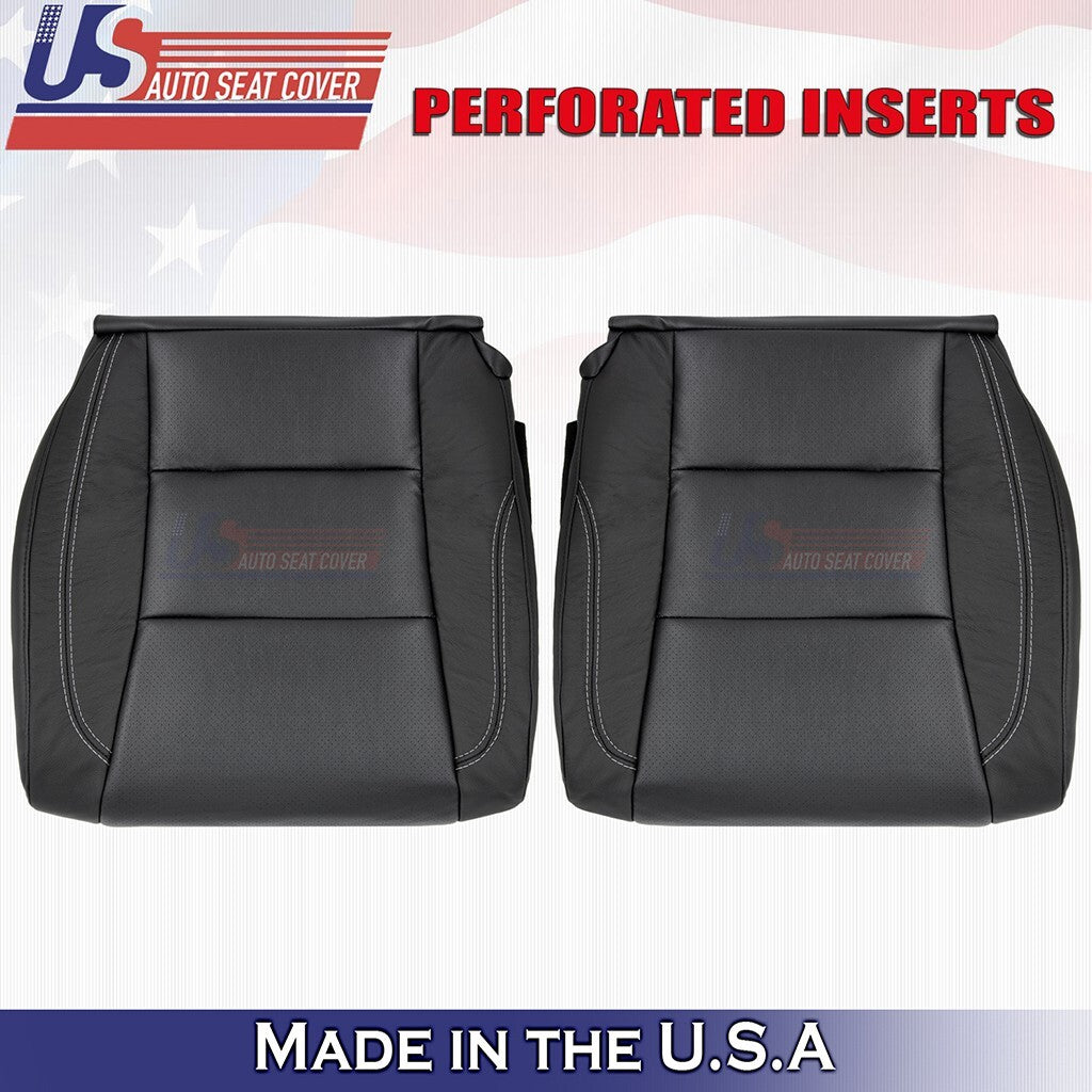 2013 to 2018 Fits Toyota Avalon Driver & Passenger Bottoms Leather Cover Black