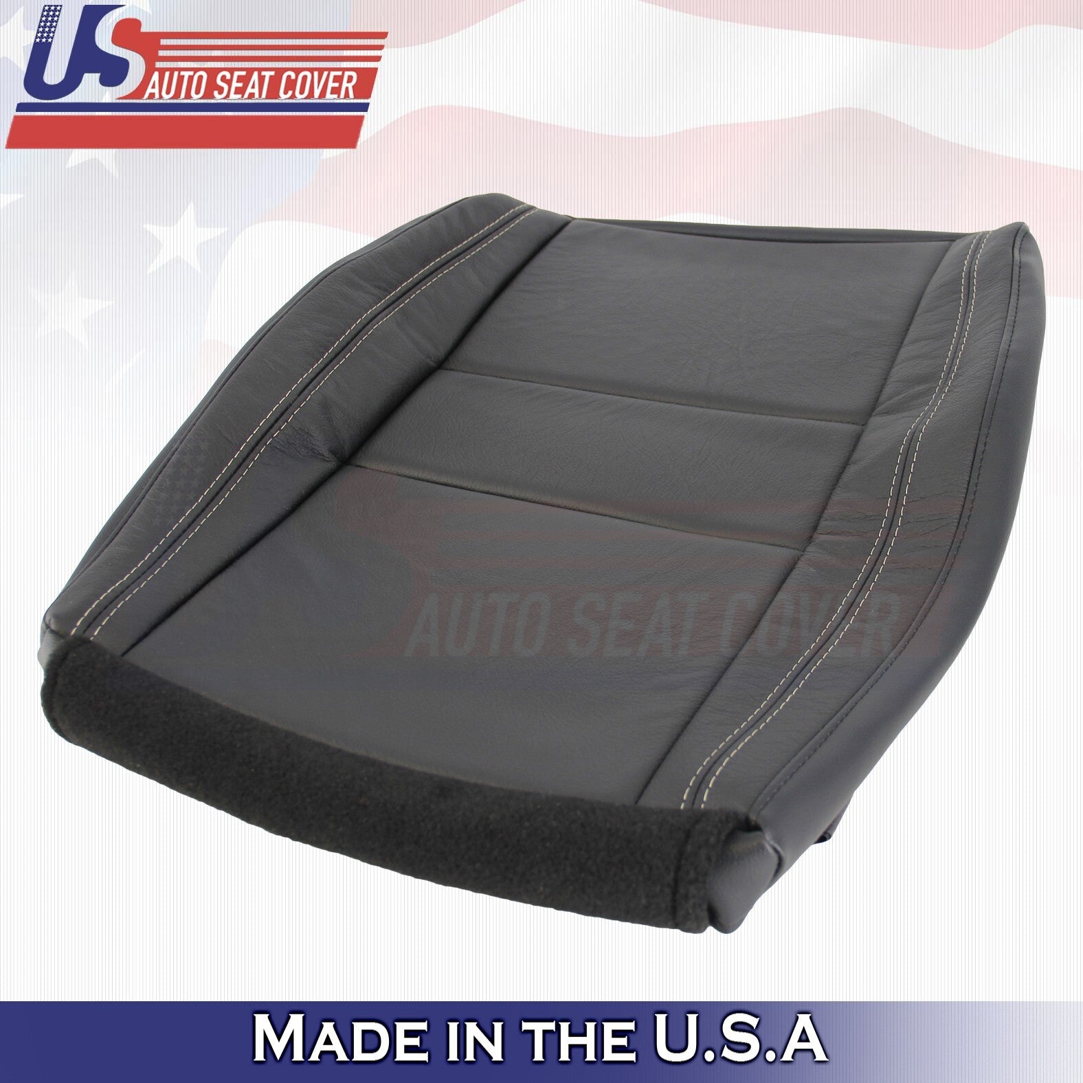 2017 2018 For Jeep Grand Cherokee Limited Driver Bottom Leather Seat Cover BLK
