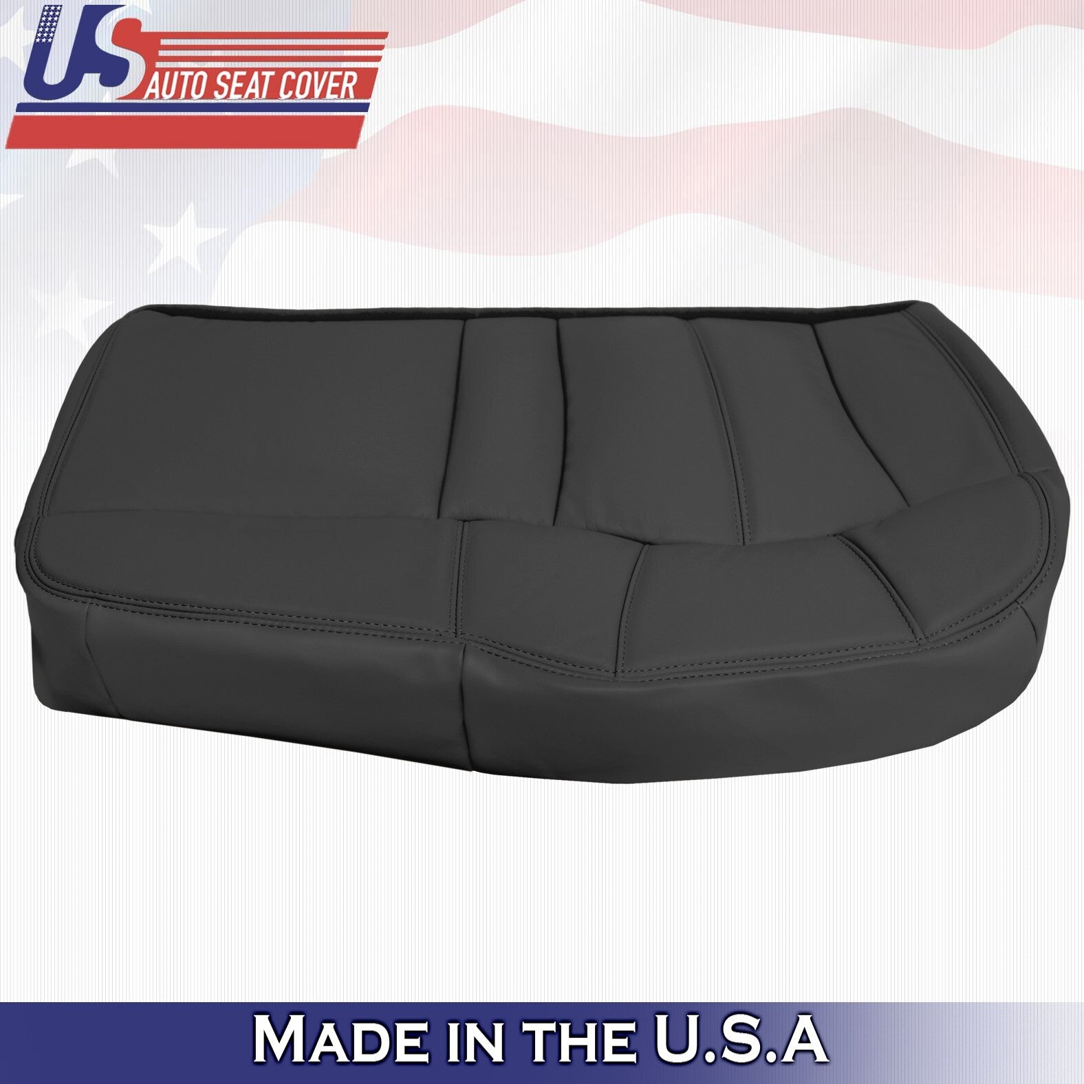 1999-2002 Fits Chevy Silverado Rear Bench Driver Bottom Leather Cover Graphite