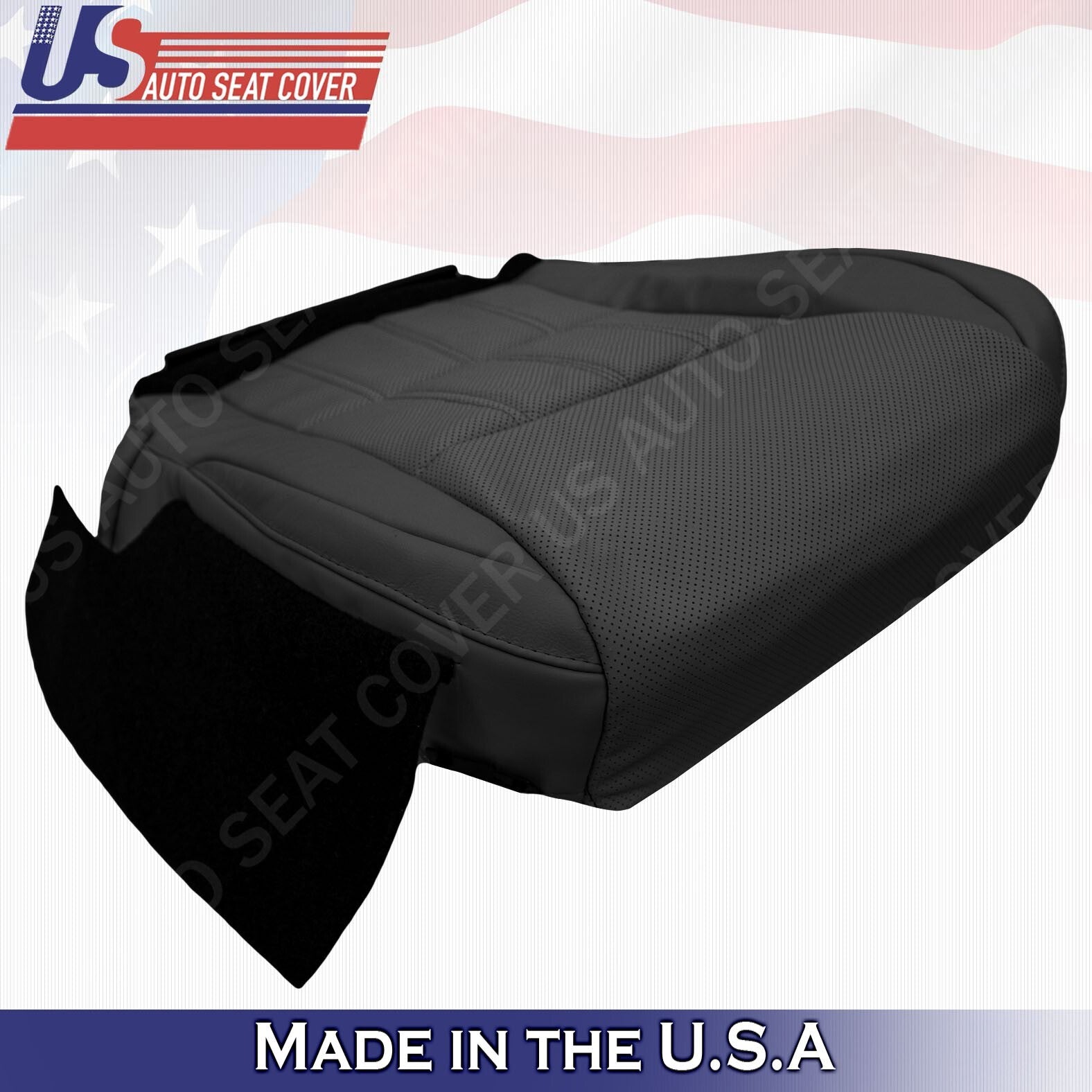 2013 to 2018 For Lexus ES350 DRIVER Bottom Perforated Leather Seat Cover Black