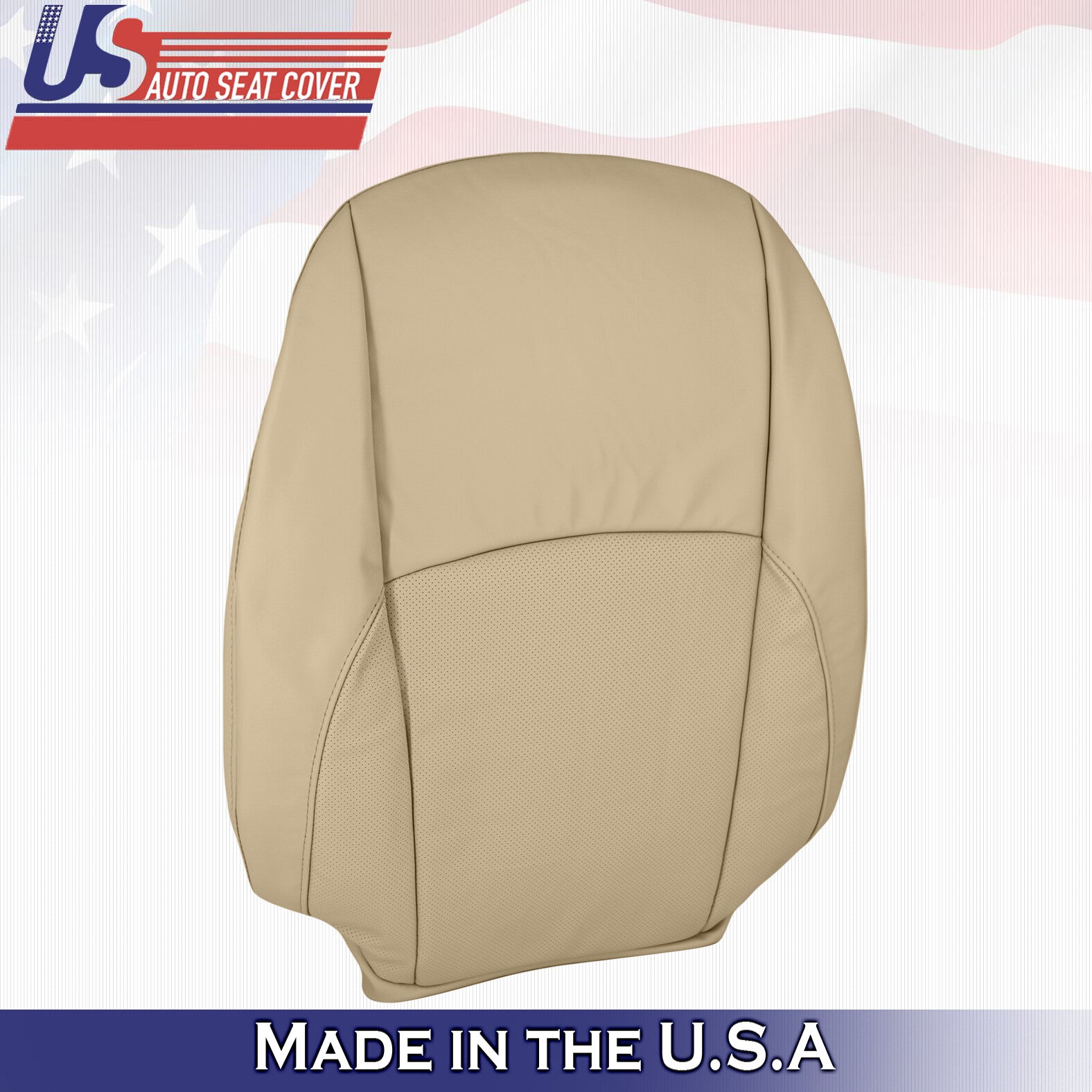Passenger Upper Leather Seat Cover Replacement Tan Fit for Lexus ES350 2007 2008