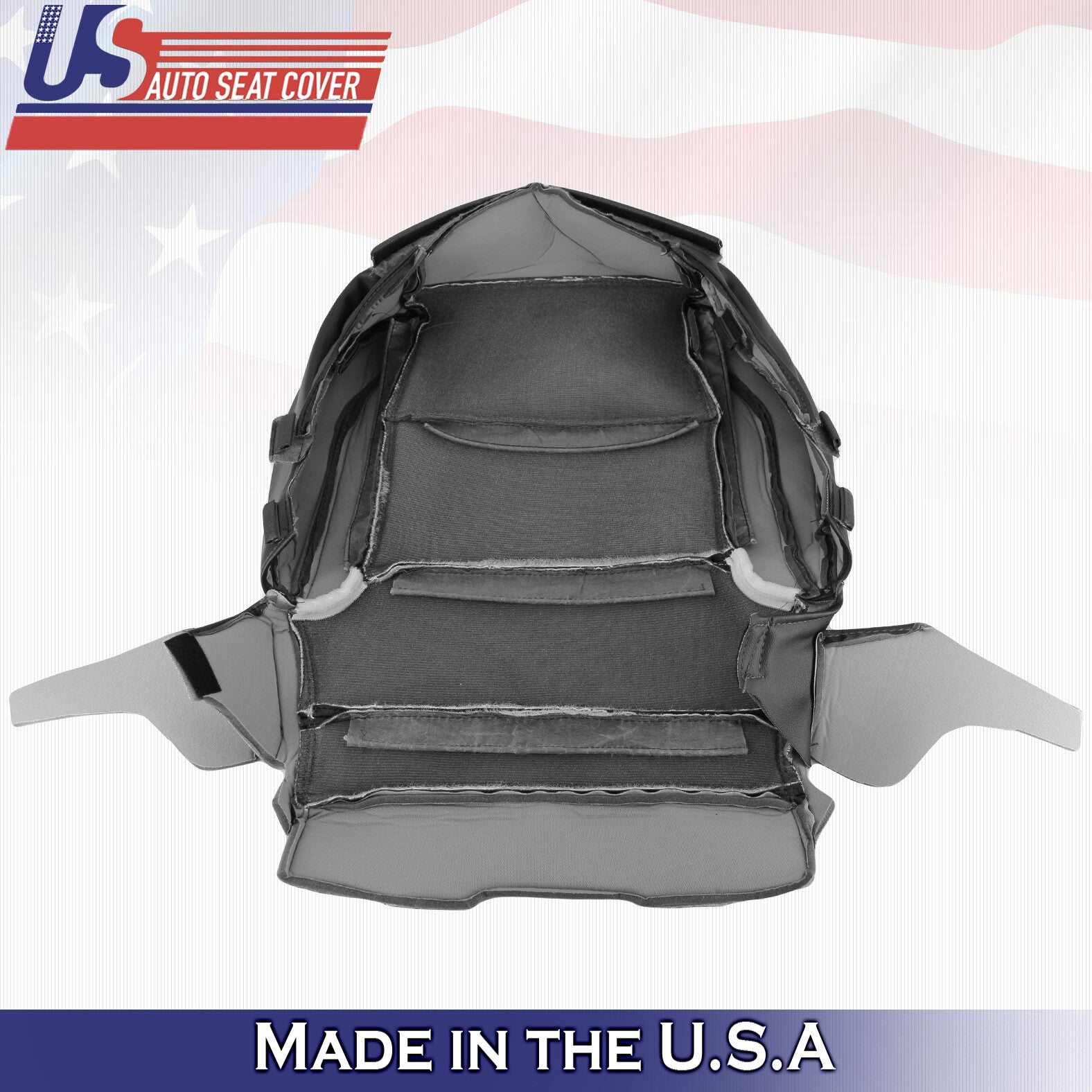 14-19 Chevy Suburban Tahoe Silverado Front Bottoms Perforated Leather Cover Blk