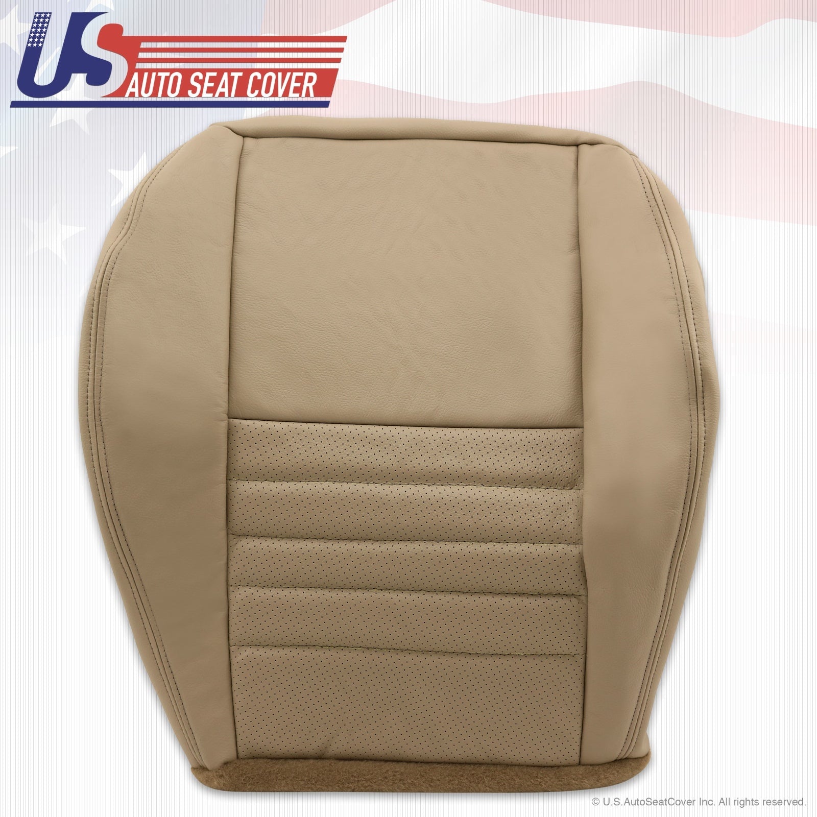 1999 2000 2001 2002 2003 04 Ford Mustang GT Driver Bottom Leather Seat Cover TAN