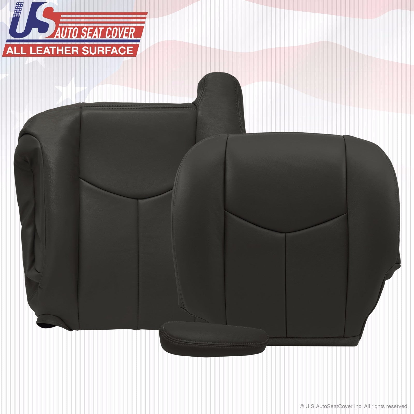 2003 To 06 GMC Sierra 1500 2500 3500 HD Upholstery leather seat-cover Dark-Gray