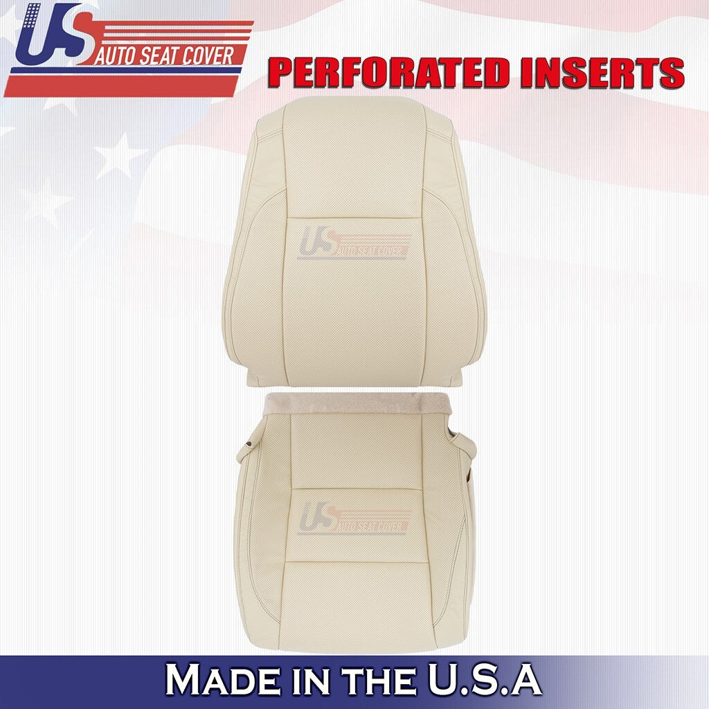 2018 2019 Fits Toyota Highlander Driver Top & Bottom Leather Seat Cover Tan