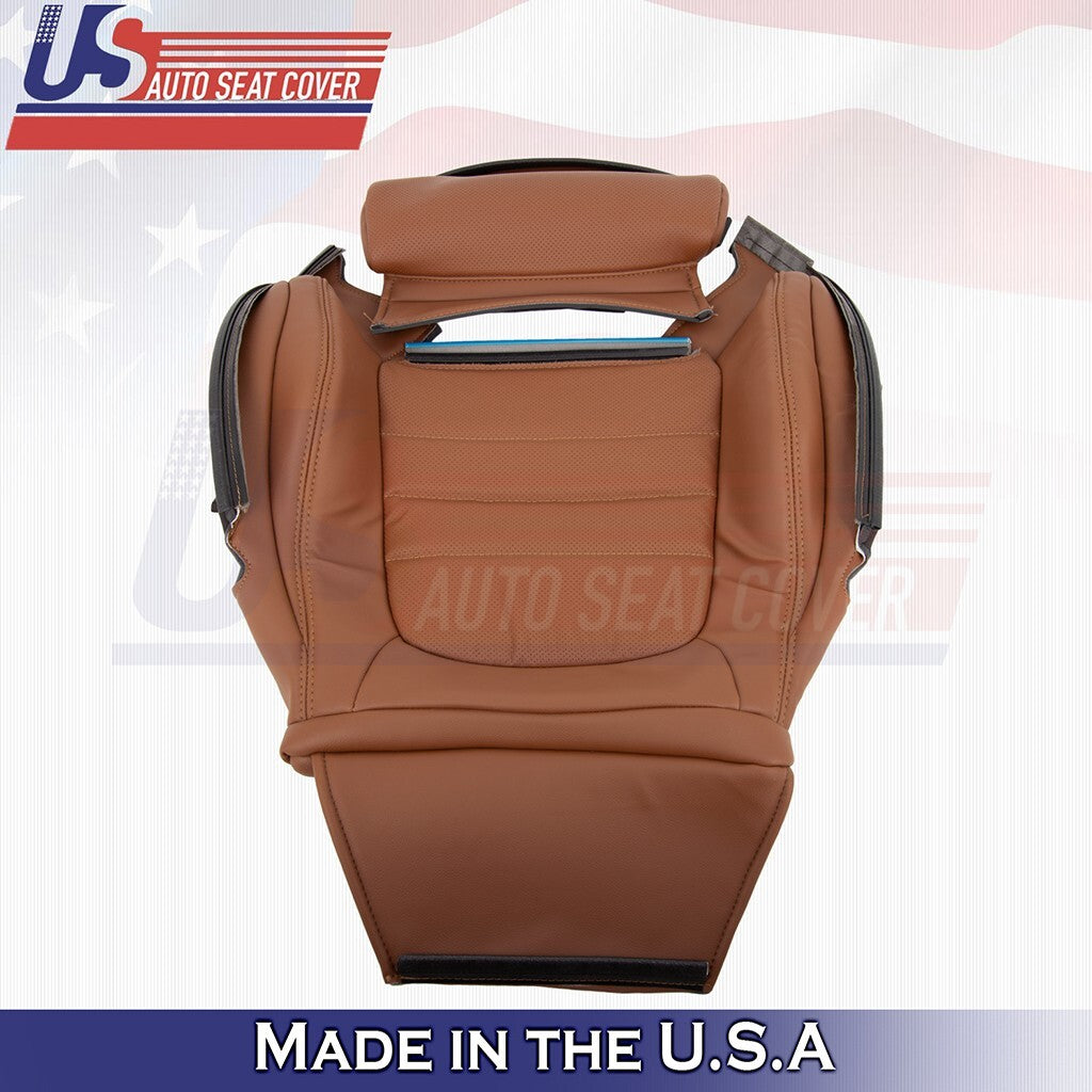 2015 to 2021 Fits Mercedes Benz C250 Front Set Bottoms &Tops Vinyl Cover Brown