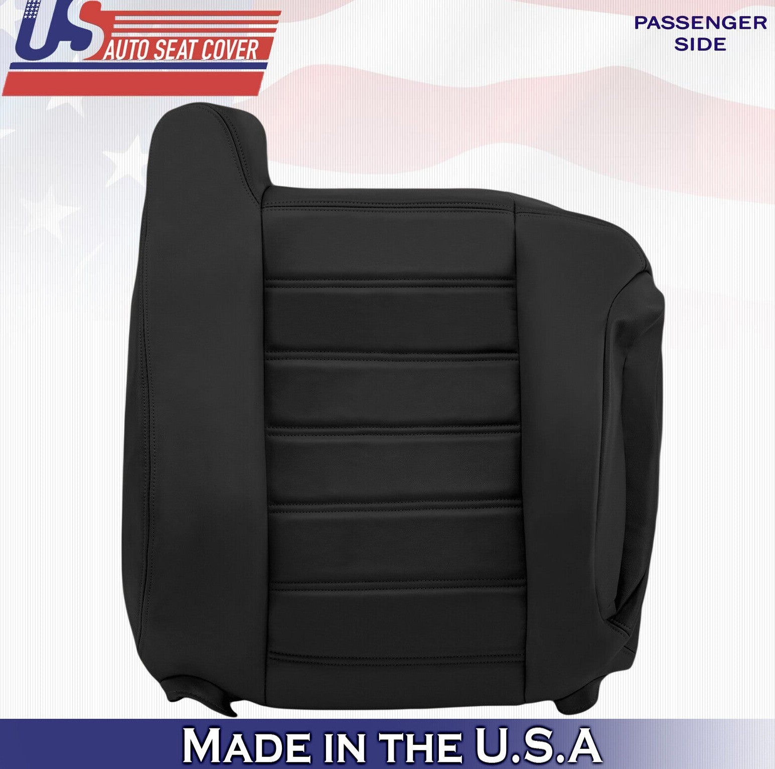 2003 2004 2005 For Hummer H2 Passenger Side Top Leather Seat Cover in Black