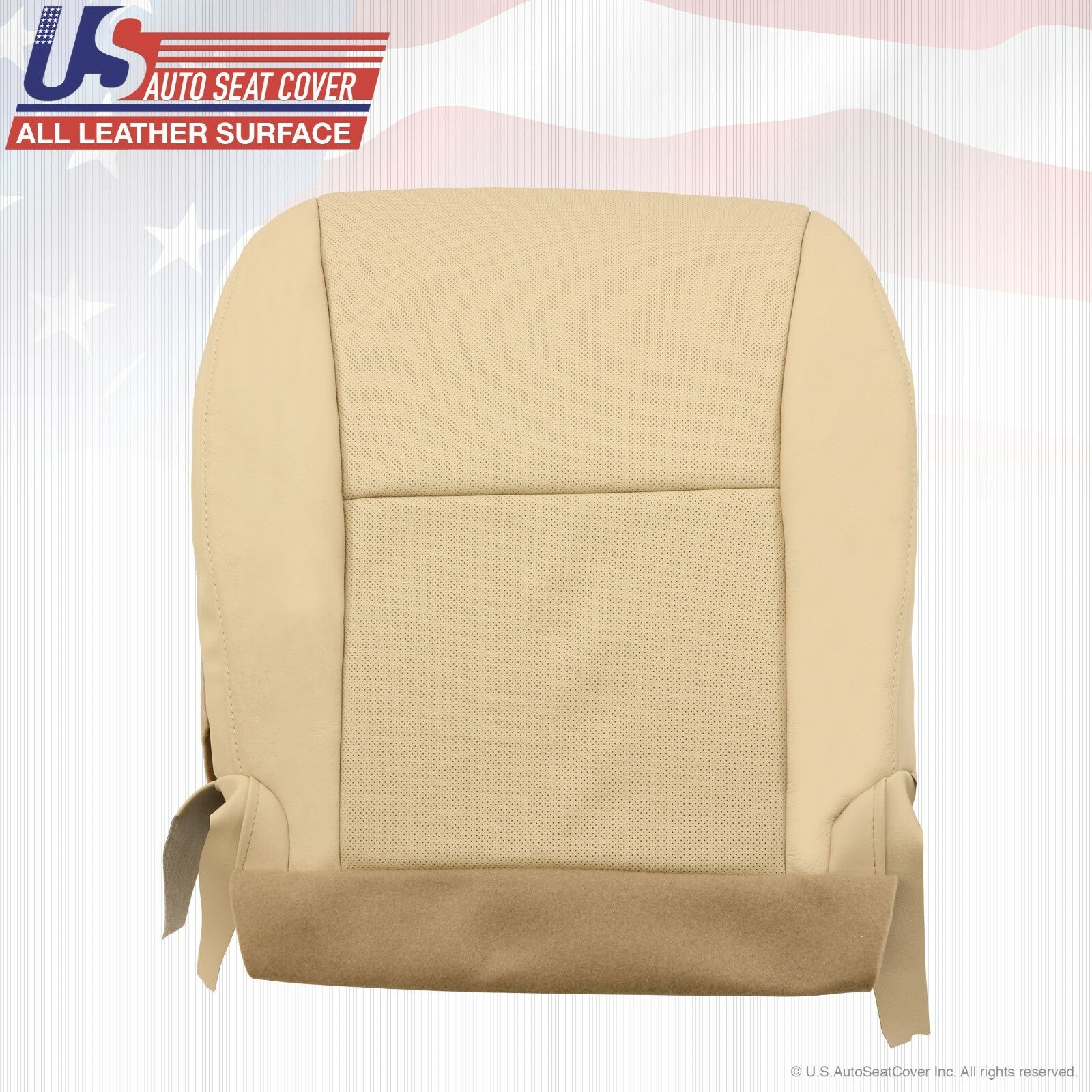 Passenger Top & Bottom Leather Seat Cover Tan 2010 to 2015 For Lexus RX450H