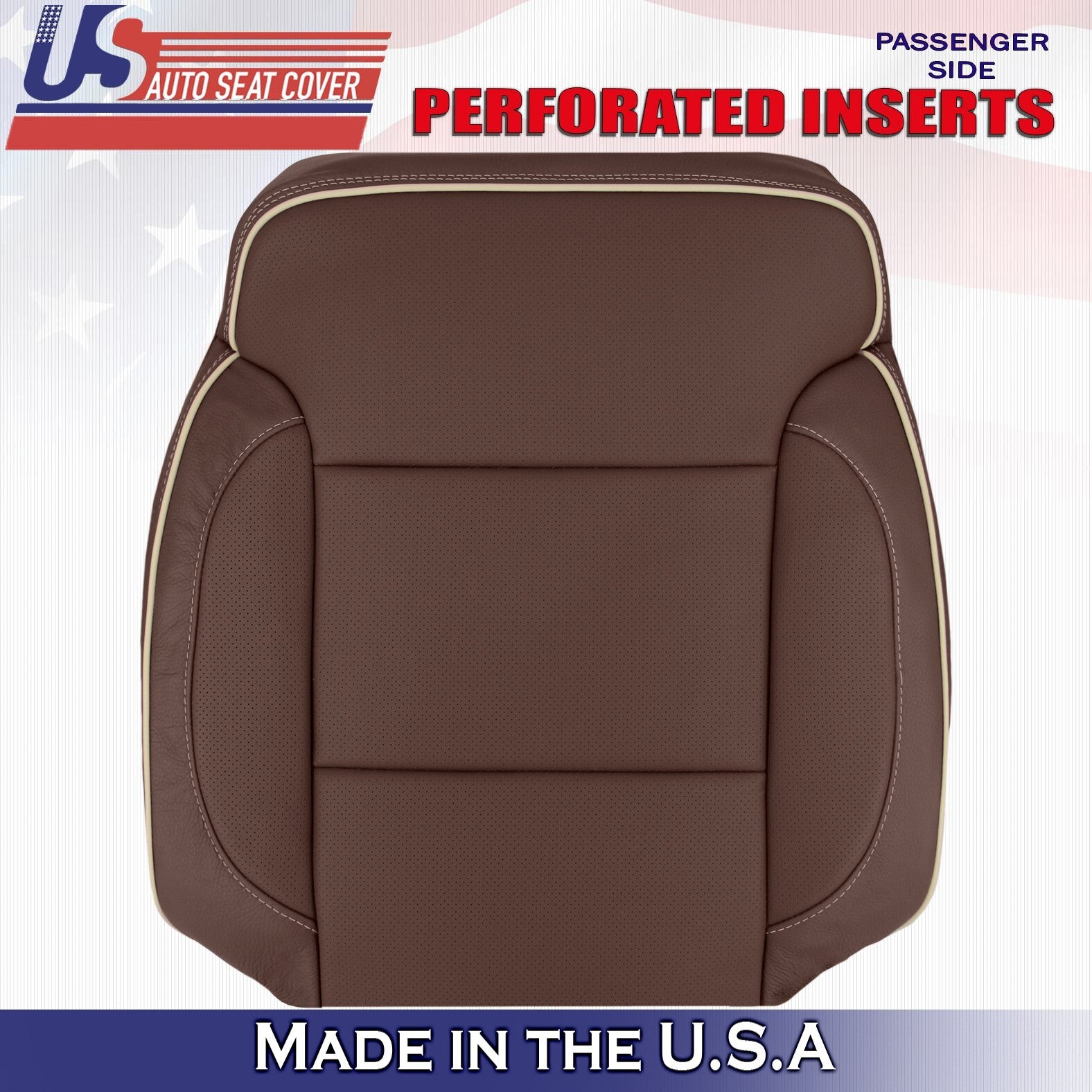 2014 2015 For Chevy Silverado High Country Passenger Top Leather Cover Brown