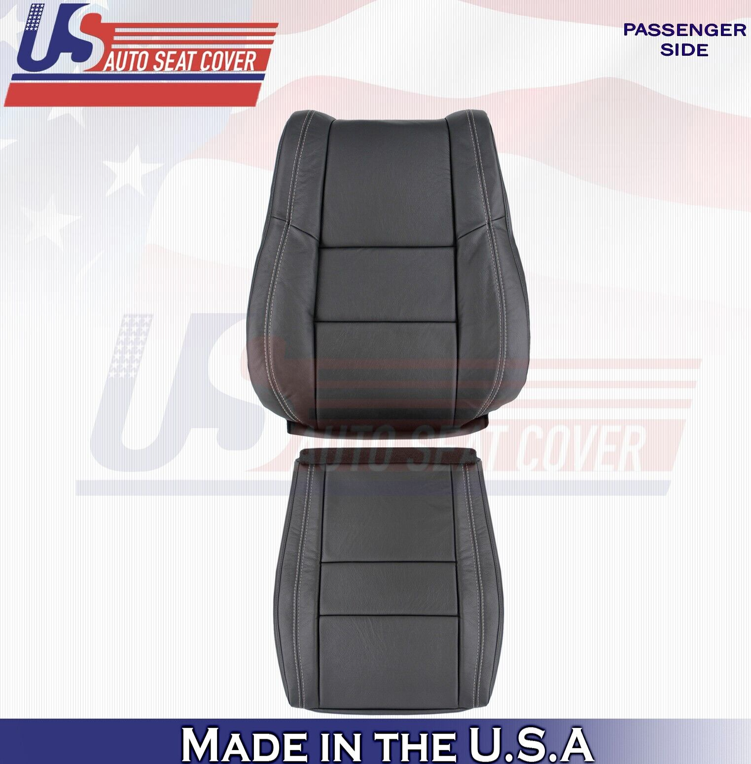 2018 For Jeep Grand Cherokee Limited Passenger Top & Bottom Leather Covers BLK