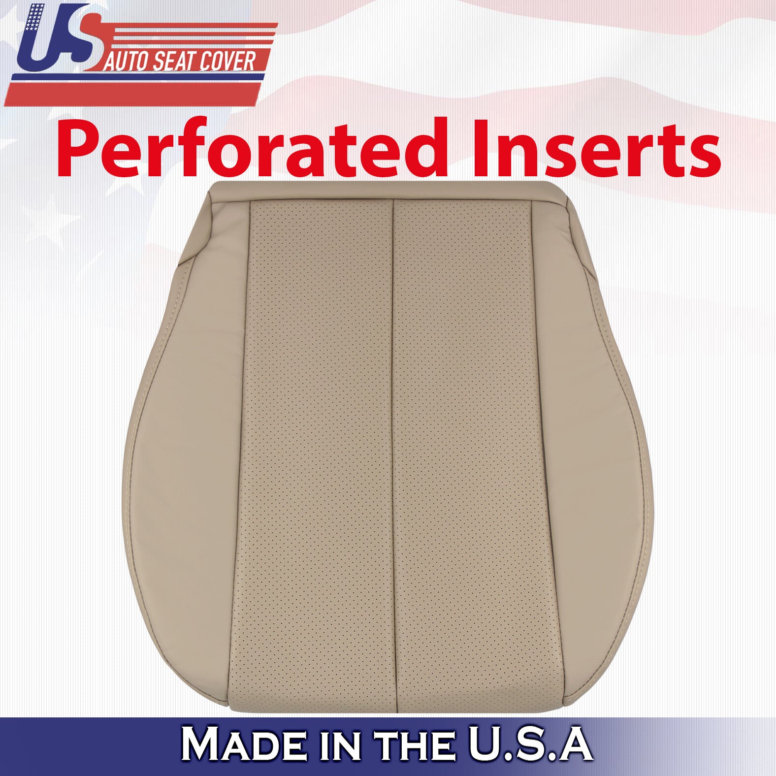 1999 to 2003 For Toyota Camry Solara Passenger Bottom Leather Seat Cover Tan