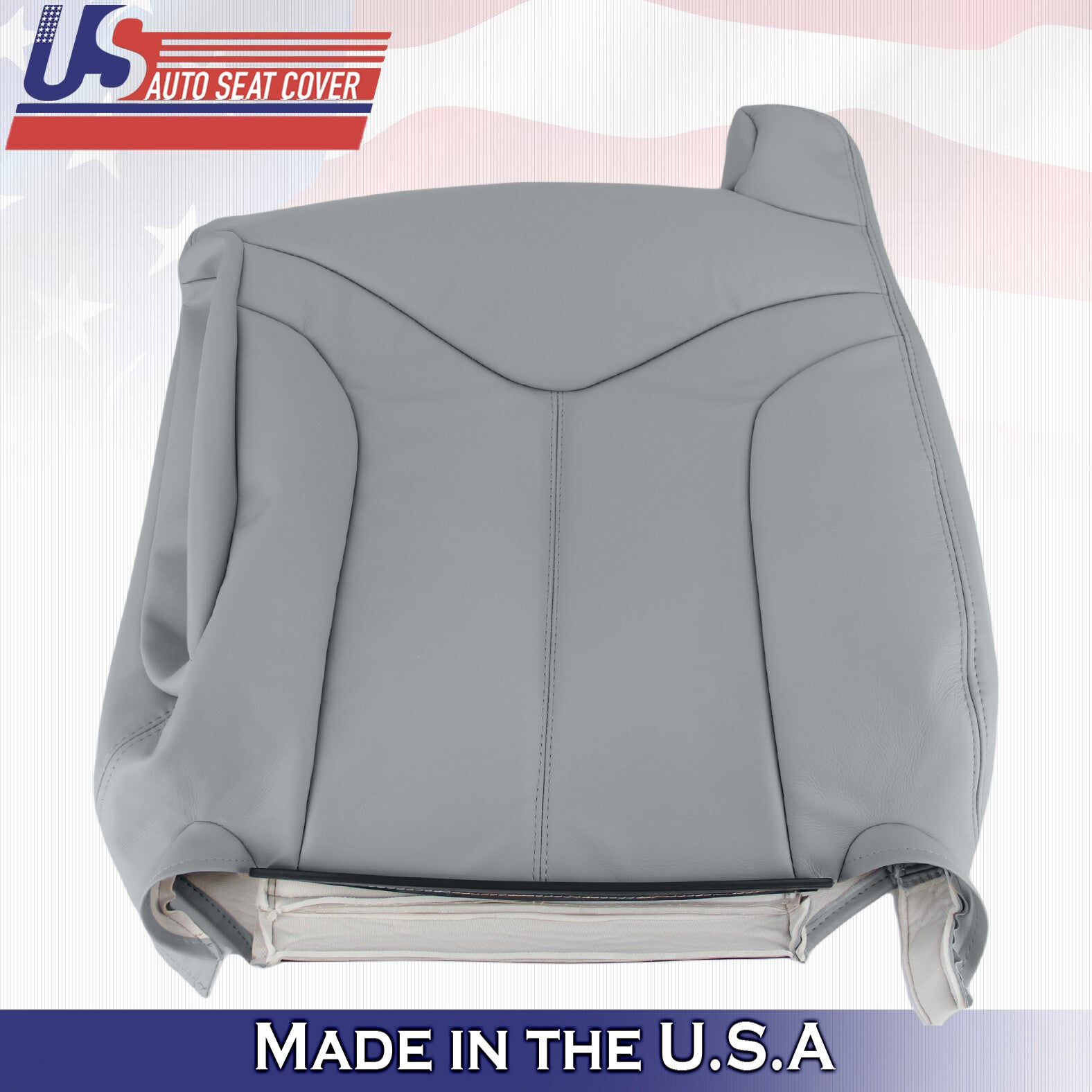1999 2000 For GMC Yukon XL SLT SLE Driver & Passenger Top Leather Covers Gray
