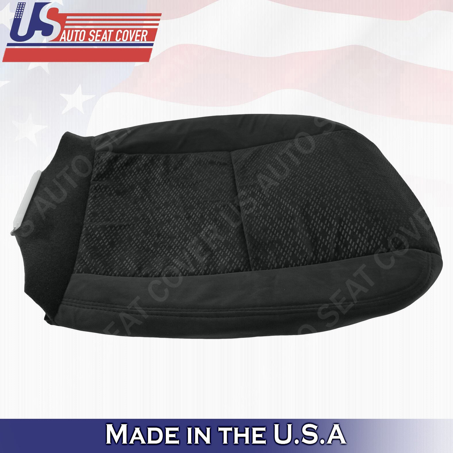 2007 2008 GMC Sierra Driver Side Bottom Cloth Seat Cover Replacement "Black"