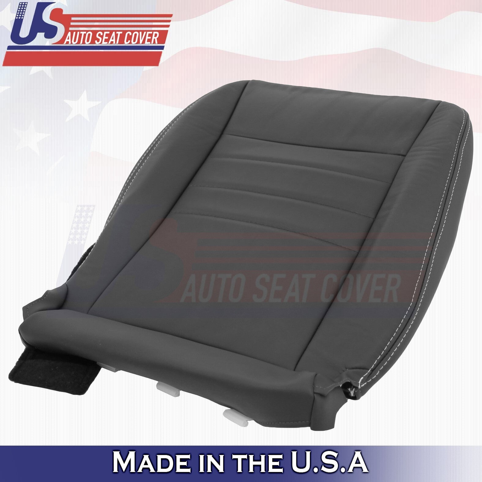 2011 2012 For Dodge Charger SXT Front 2 Top & 2 Bottom Leather Seat Covers BLK