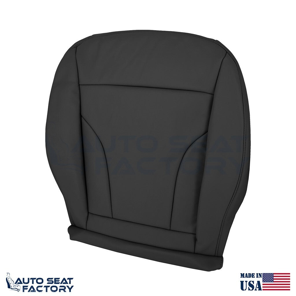 Replacement Fits 2013 - 2017 Audi Q5 Driver Bottom Solid Black Vinyl Seat Cover
