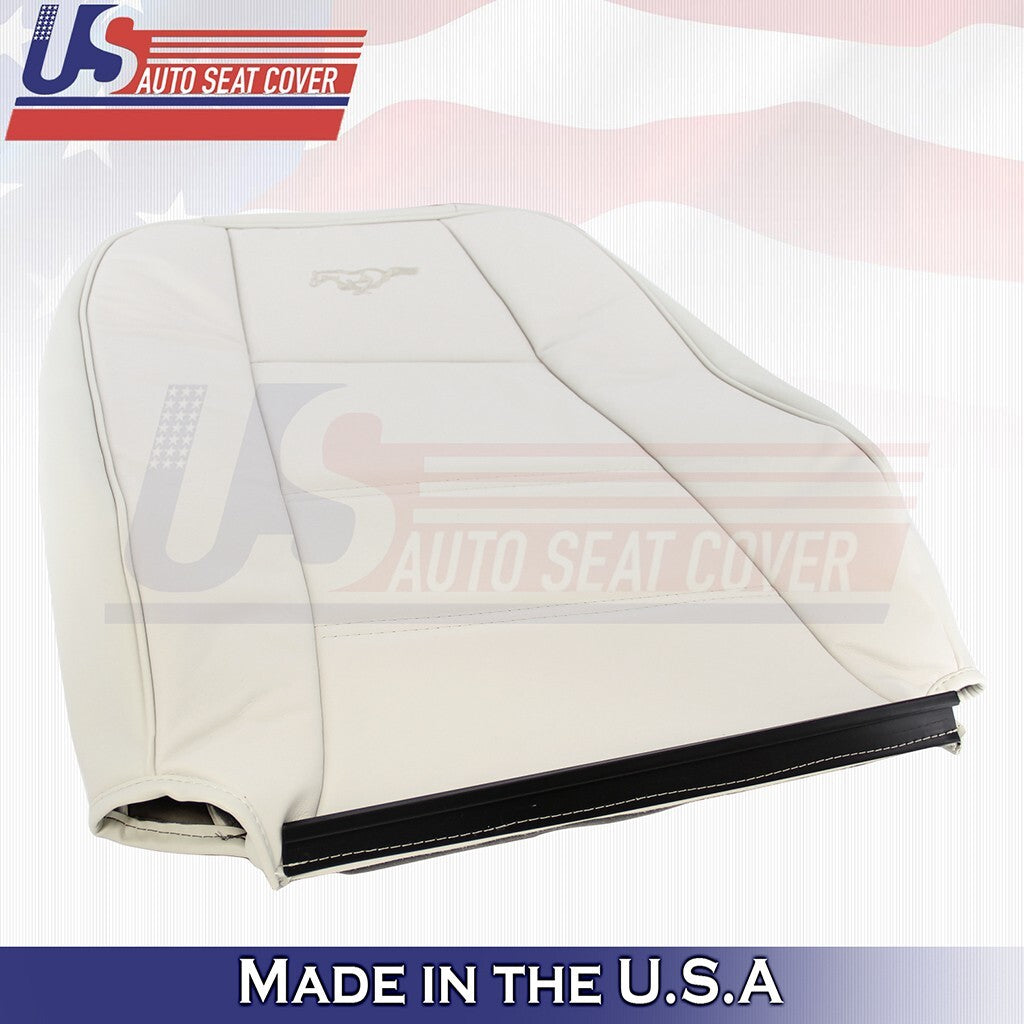1999- 2004 Fits Ford Mustang V6 Front Passenger Top Leather Cover Oxford White