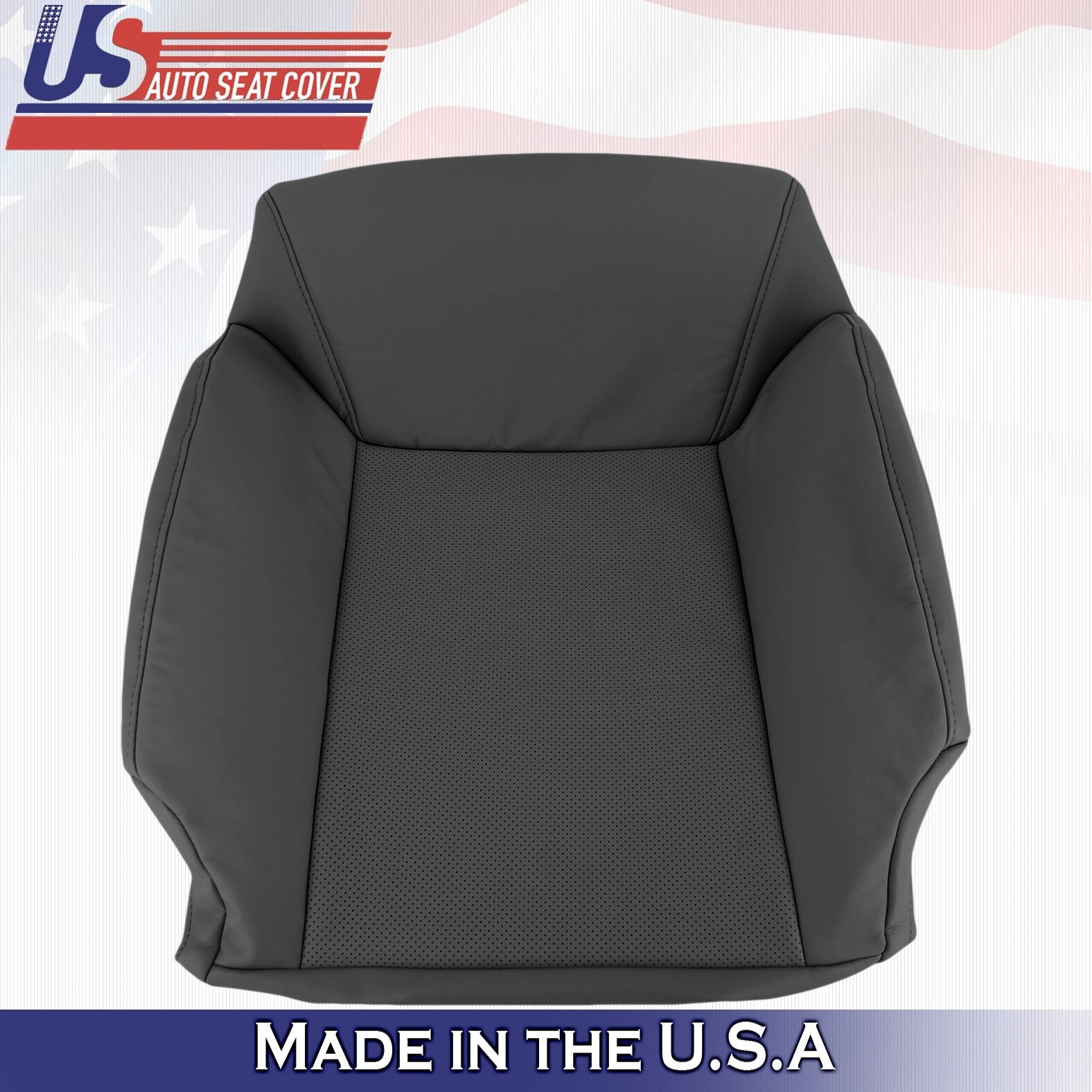 2012 to 2015 For Lexus LX570 Passenger Top Bottom Leather w/ Perf Covers Black