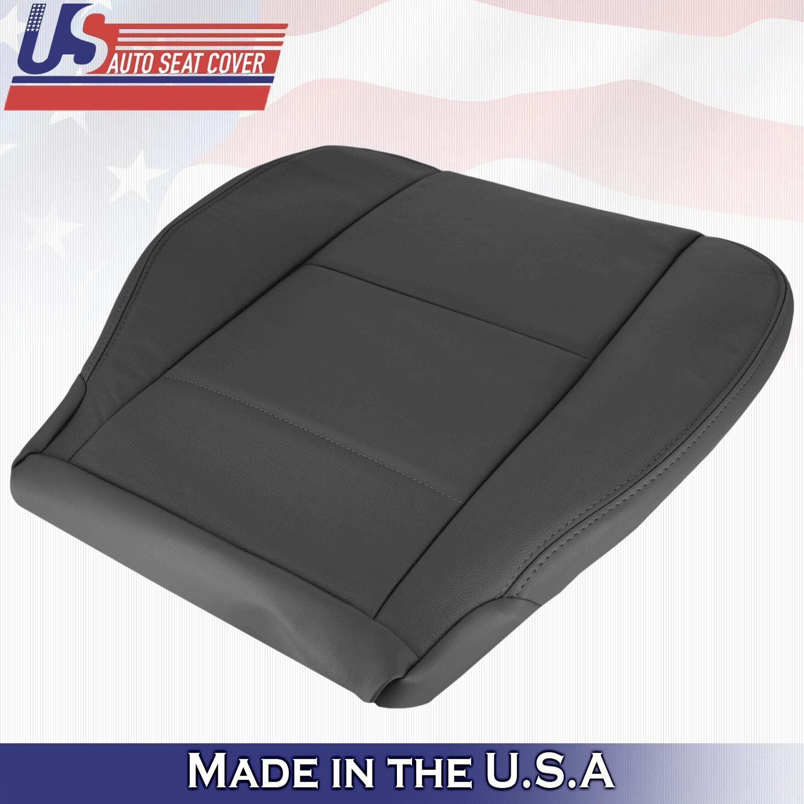2000 to 2004 For Toyota Tundra Passenger Side Bottom Leather Seat Cover Black