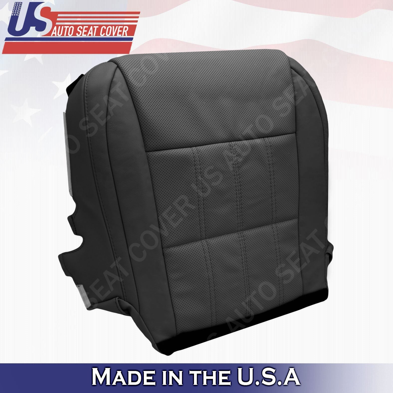 2013 to 2018 For Lexus ES350 DRIVER Bottom Perforated Leather Seat Cover Black