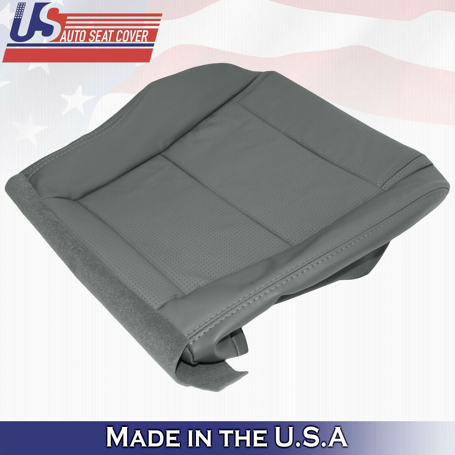 2005 For Acura MDX Passenger Side Top Bottom Synthetic Leather Seat Covers Gray