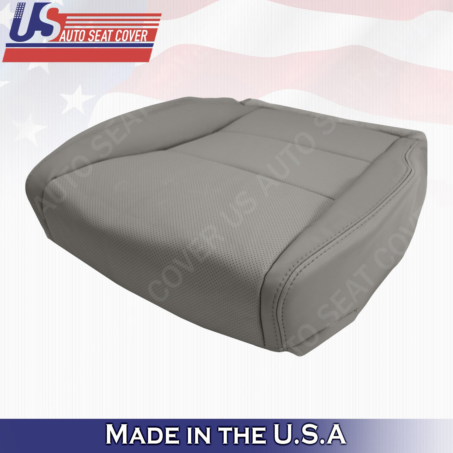 Fits 2007- 2012 Acura RDX Passenger Bottom Perforated Leather Seat Cover in Gray