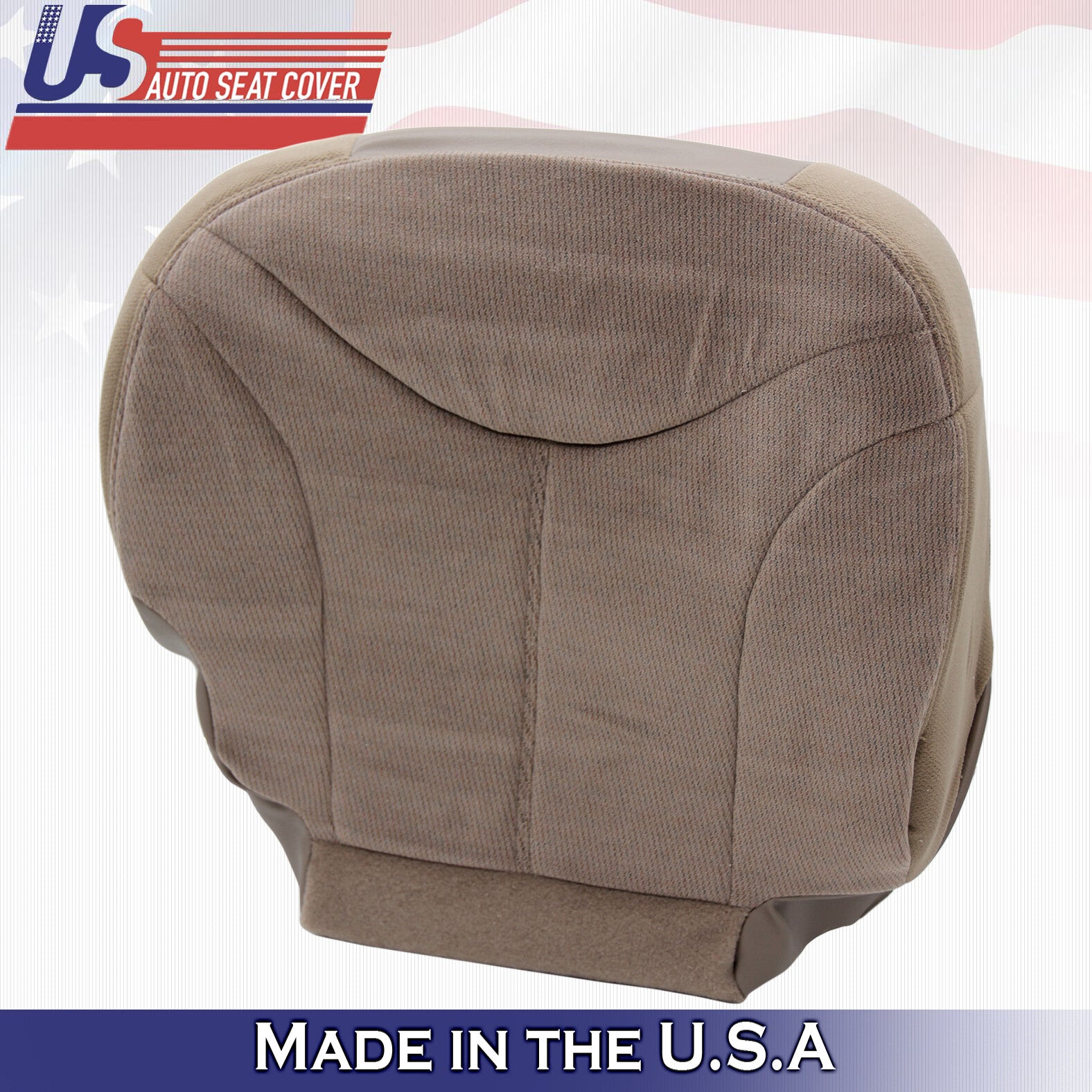2002 For GMC Sierra 1500 2500 3500 SLT SLE Passenger Bottom Cloth Seat Cover Tan