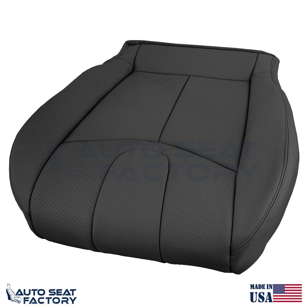 2009 - 2013 Fits Infiniti G37 Coupe Driver Bottom Black Vinyl Seat Cover, Perf.