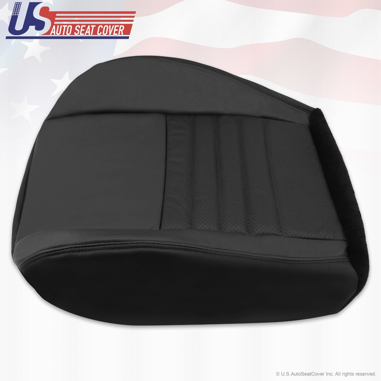 1999 2000 2001 2002 2003 2004 Ford Mustang GT V8 Driver Bottom Seat Cover Black