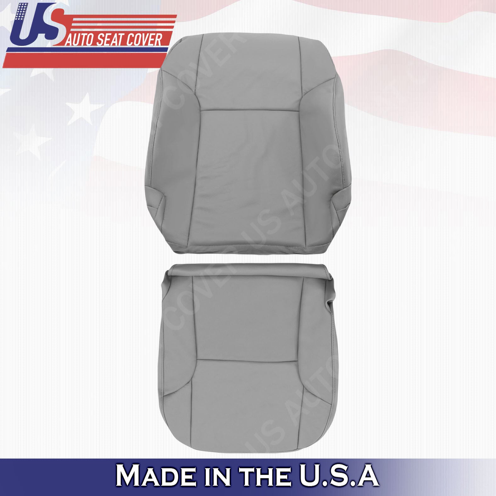 For 2003 to 2009 Toyota 4Runner SR5 Passenger Set Top Bottom Leather Cover Gray