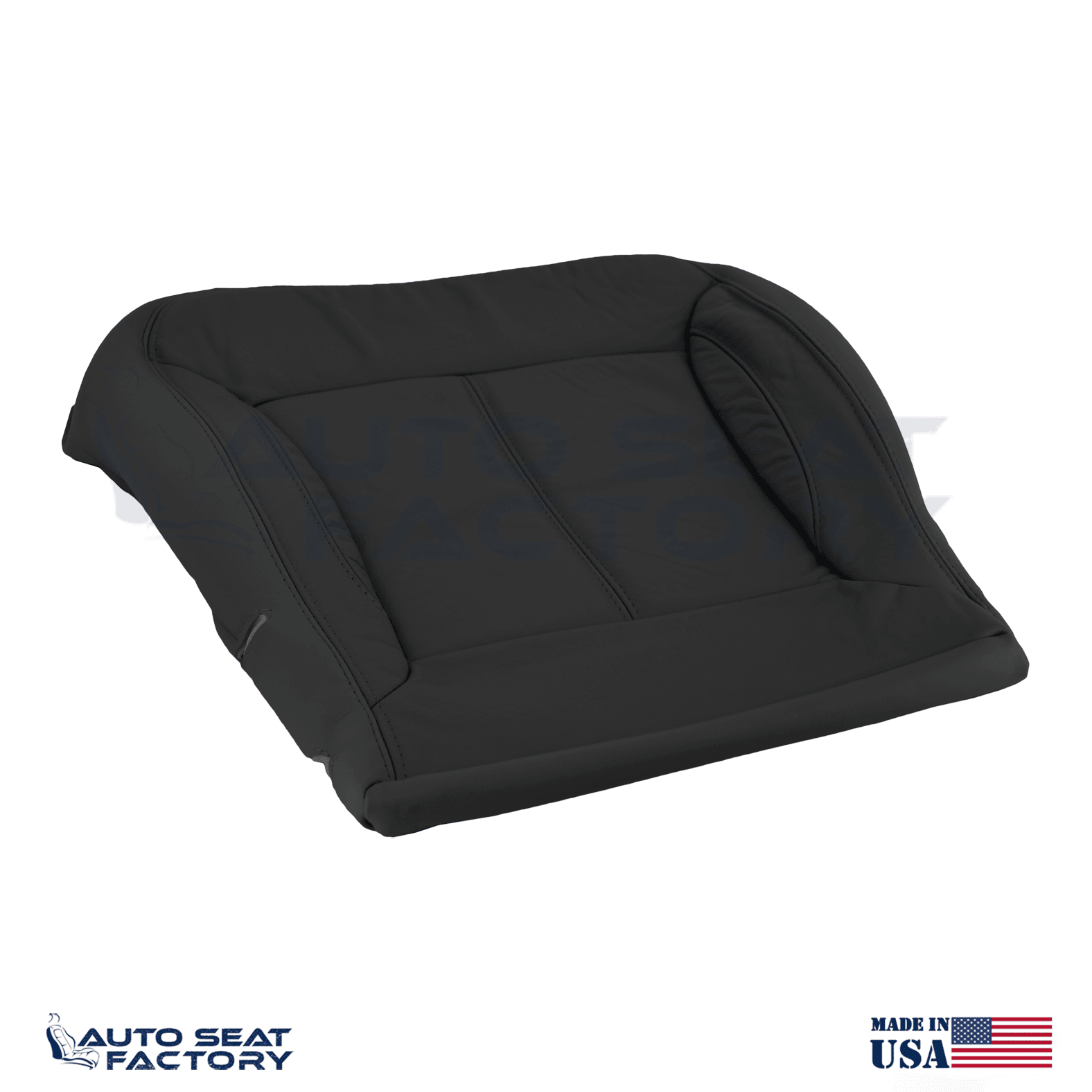 For 2010 - 2013 Buick LaCrosse Left & Right Bottom SOLID Blk Leather Seat Covers