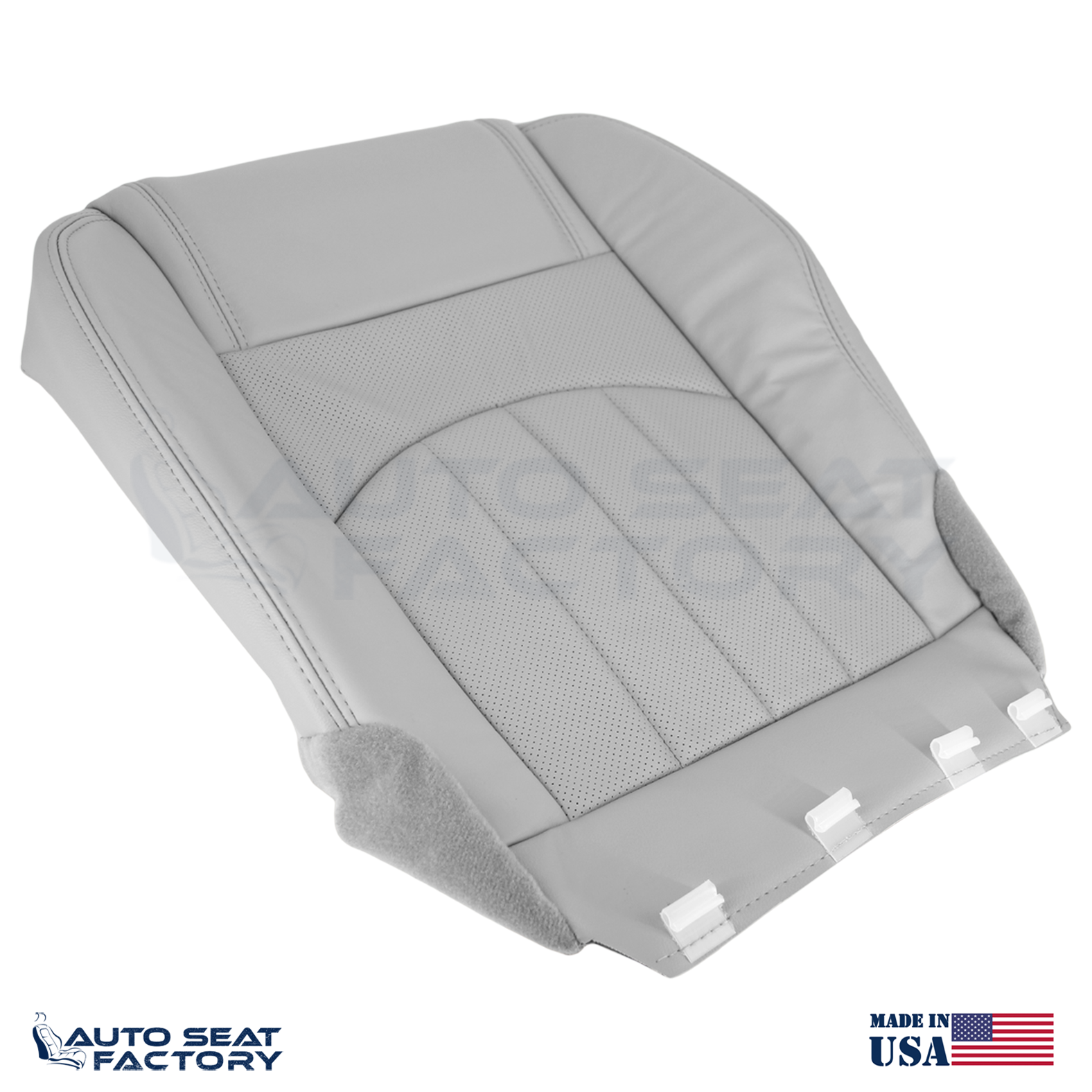 For 2013 - 2017 GMC Acadia Perforated PASSENGER Bottom Titanium Vinyl Seat Cover