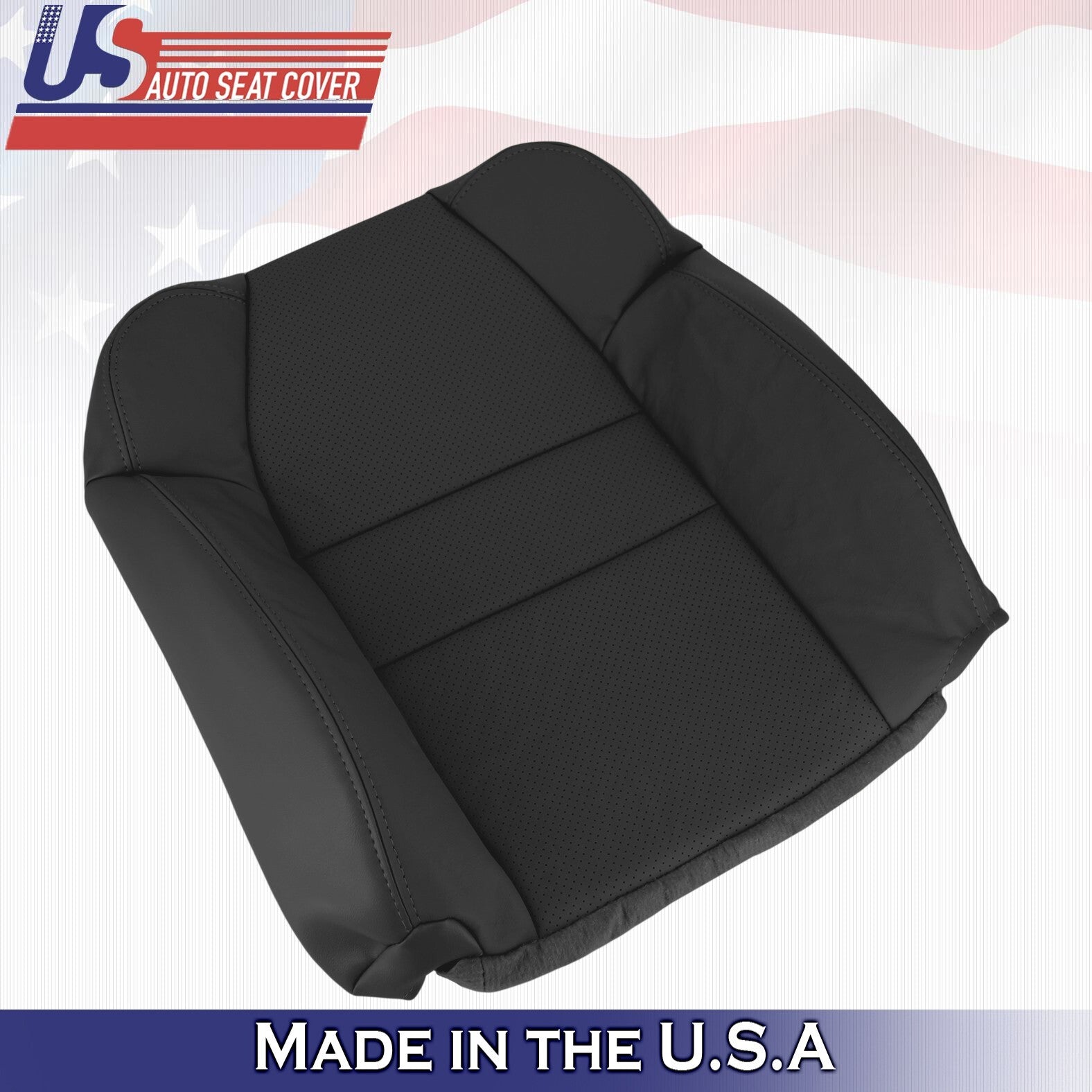 2001 2002 2003 For Acura MDX Passenger Side Top Leather Seat Cover Black