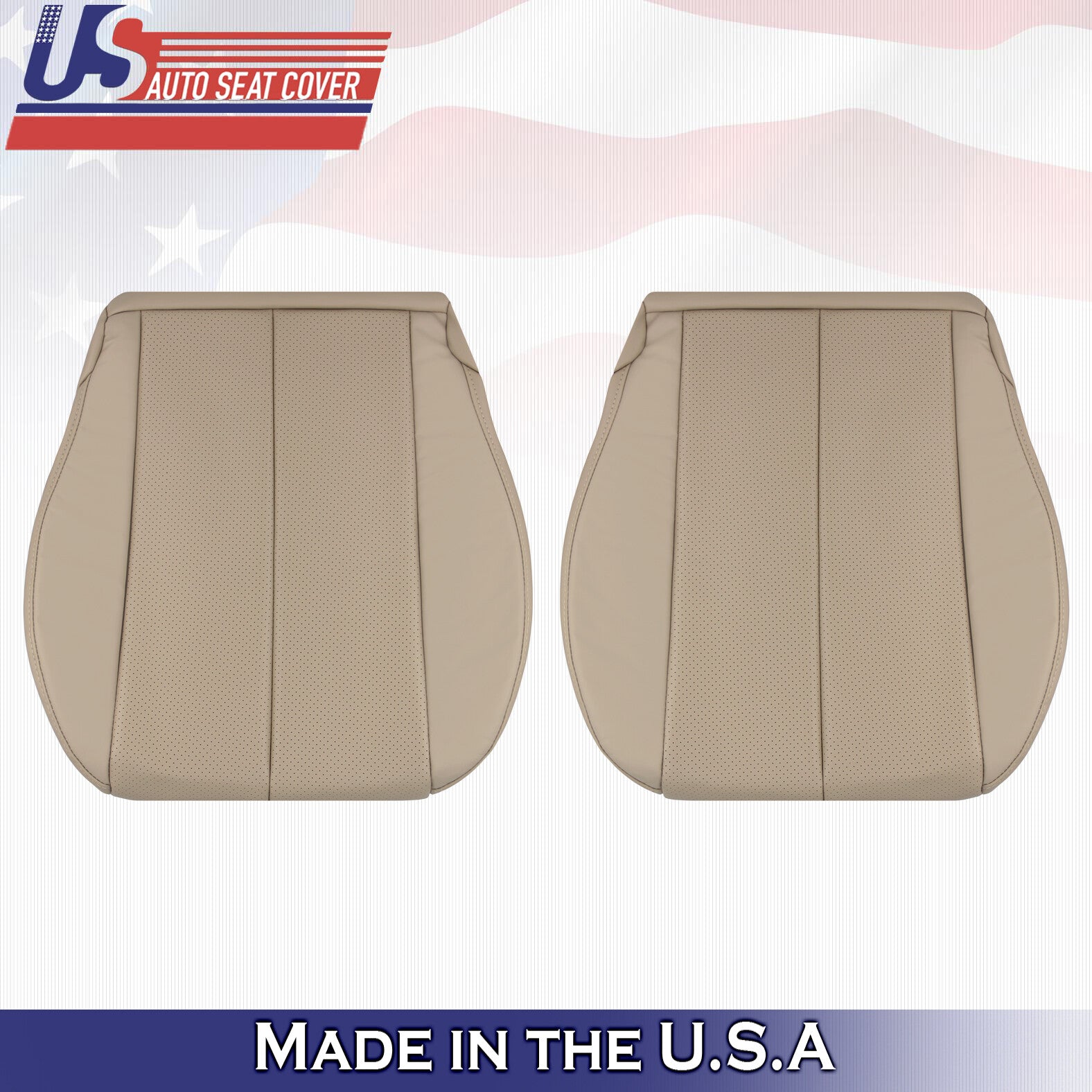 1999 to 2003 For Toyota Camry Solara Driver & Passenger Leather Seat Covers Tan