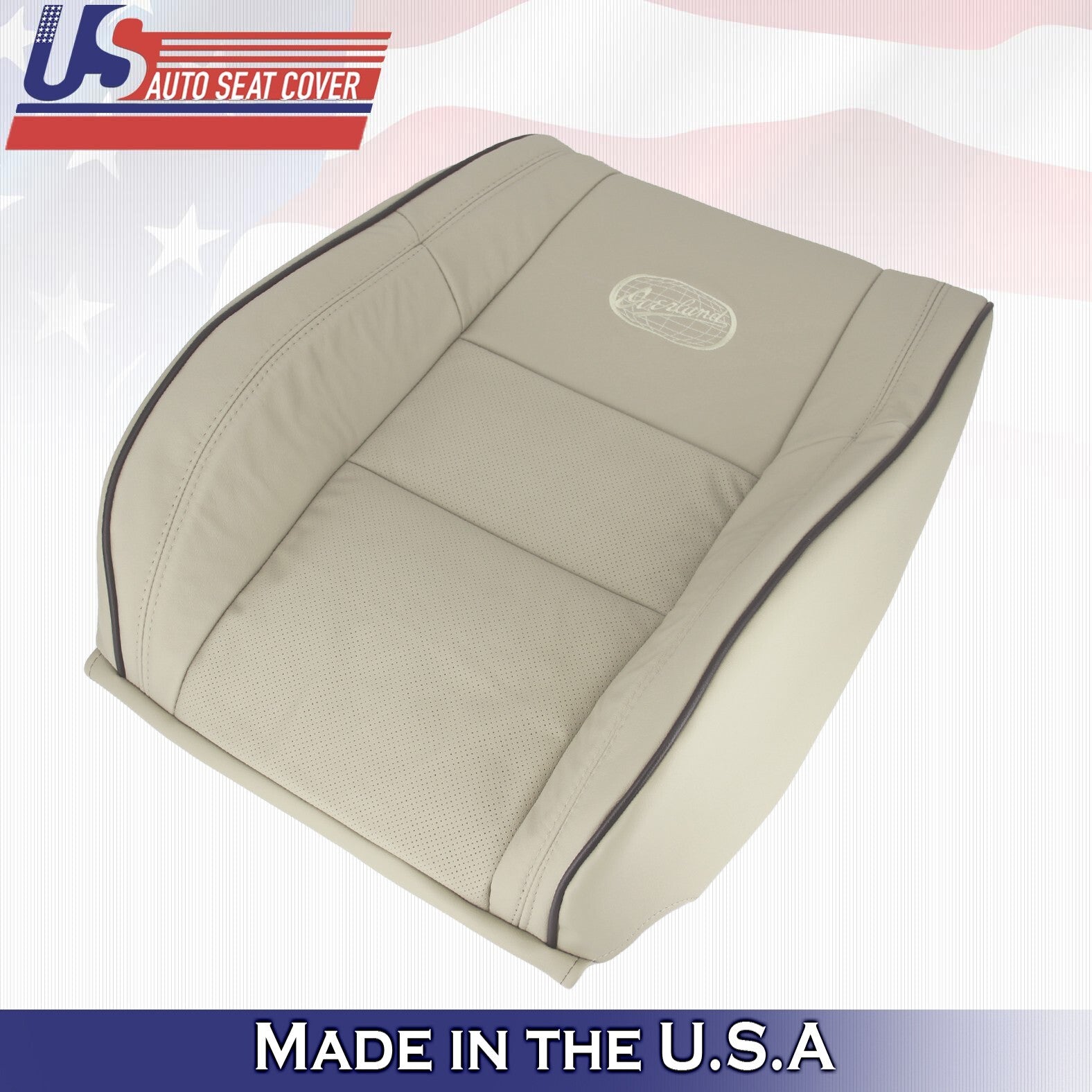 2017 For Jeep Grand Cherokee OVERLAND Passenger Top & Bottom Leather Covers Tan
