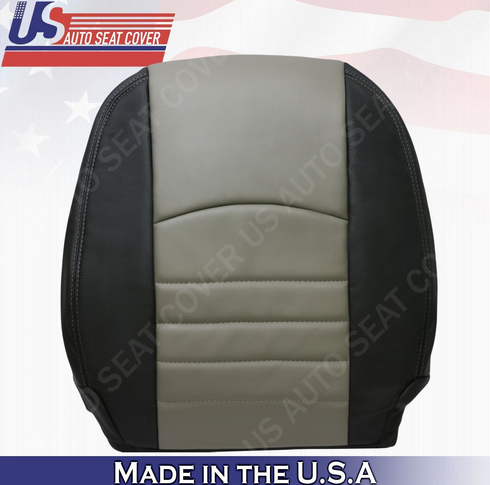 2011 2012 For Dodge Ram Work Truck Passenger Top Vinyl Seat Cover 2-tone Gray