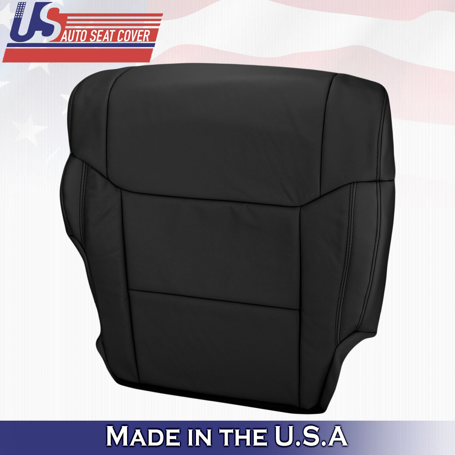 Fits 2014 to 2020 Toyota Tundra Front Passenger Bottom Leather Seat Cover Black