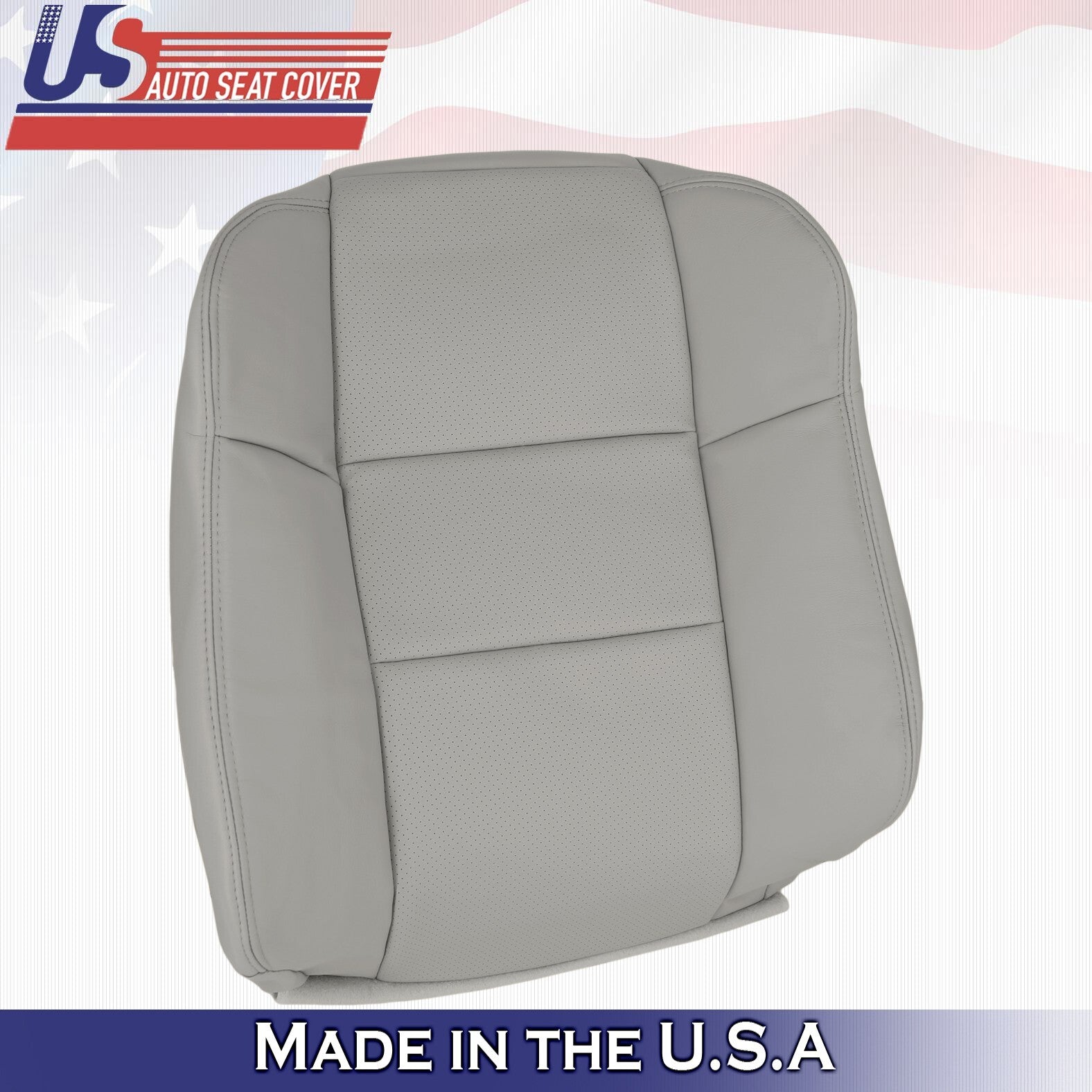 2011 2012 For Acura RDX Driver Top Perforated Synthetic Leather Seat Cover Gray