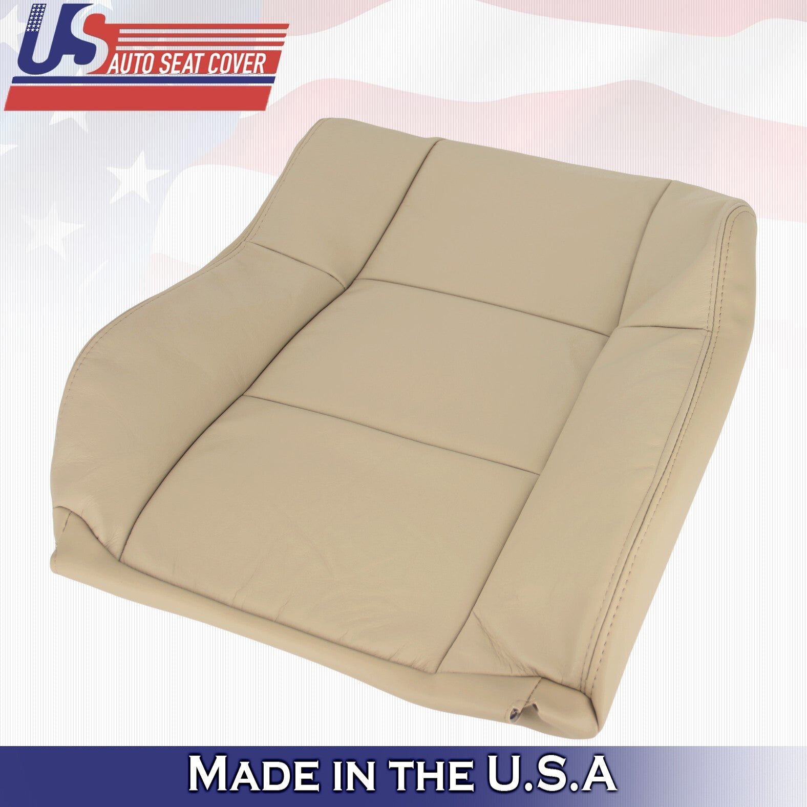 1997 1998 1999 For Lexus ES300 Passenger Top & Bottom Leather Seat Covers Ivory