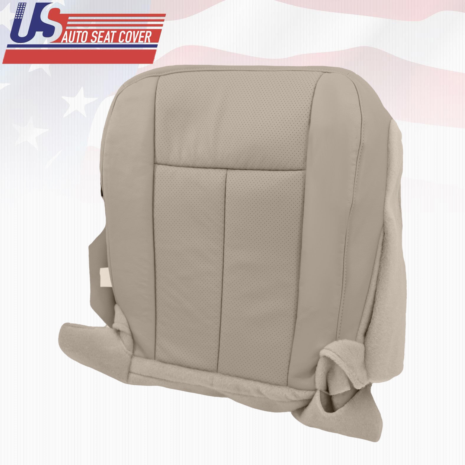 2011 2012 Ford Expedition Passenger Bottom Perforated Leather Seat Cover Gray