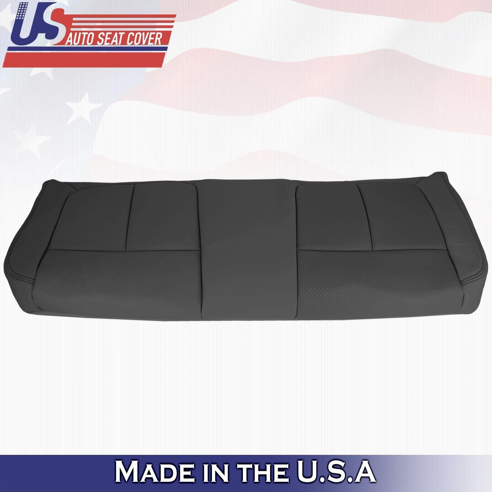 2011 2012 2013 For Ford F250 F350 2nd Row Driver Bottom Leather Seat Cover Black