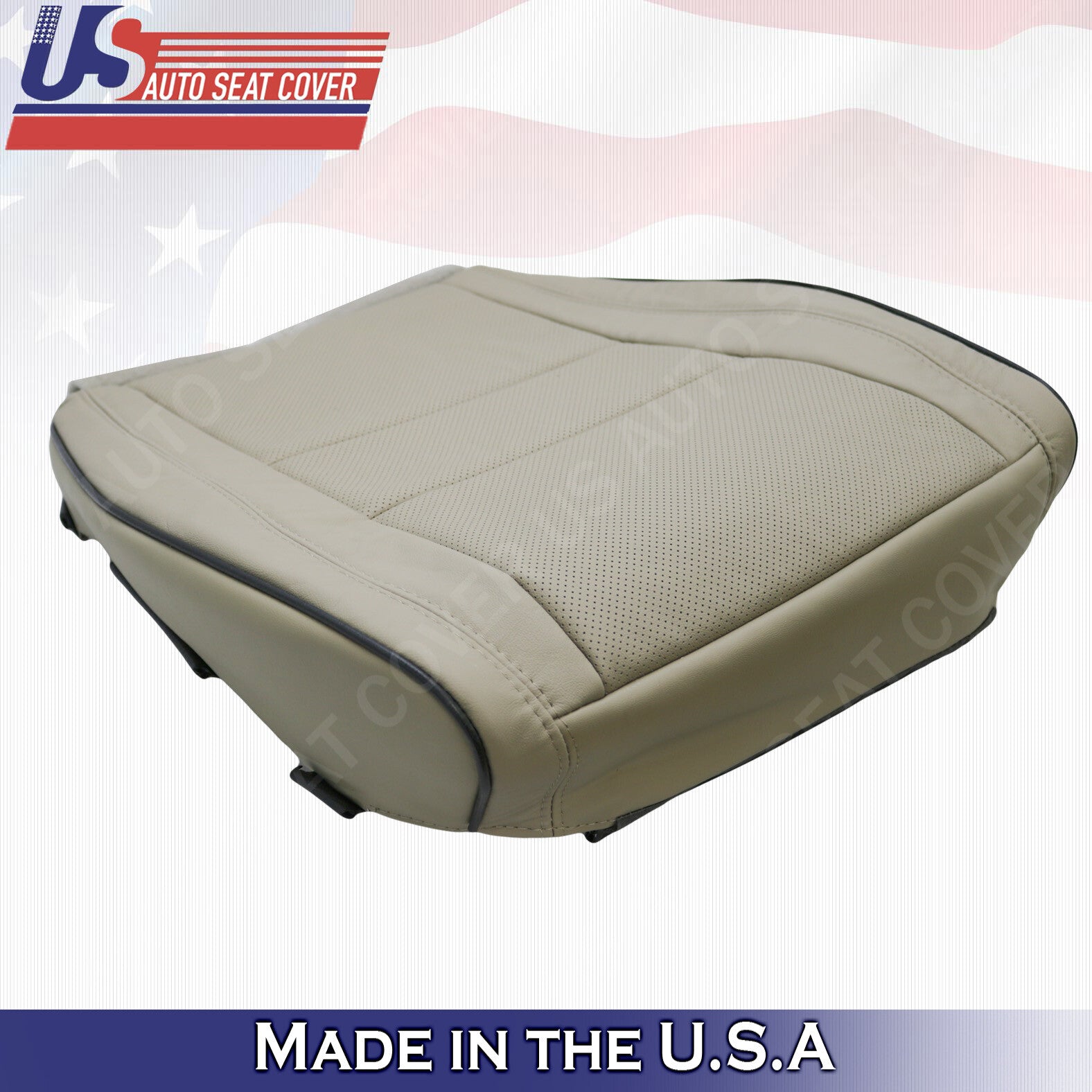 2011 to 2020 DRIVER Bottom Leather Cover in Tan For Jeep Grand Cherokee Overland