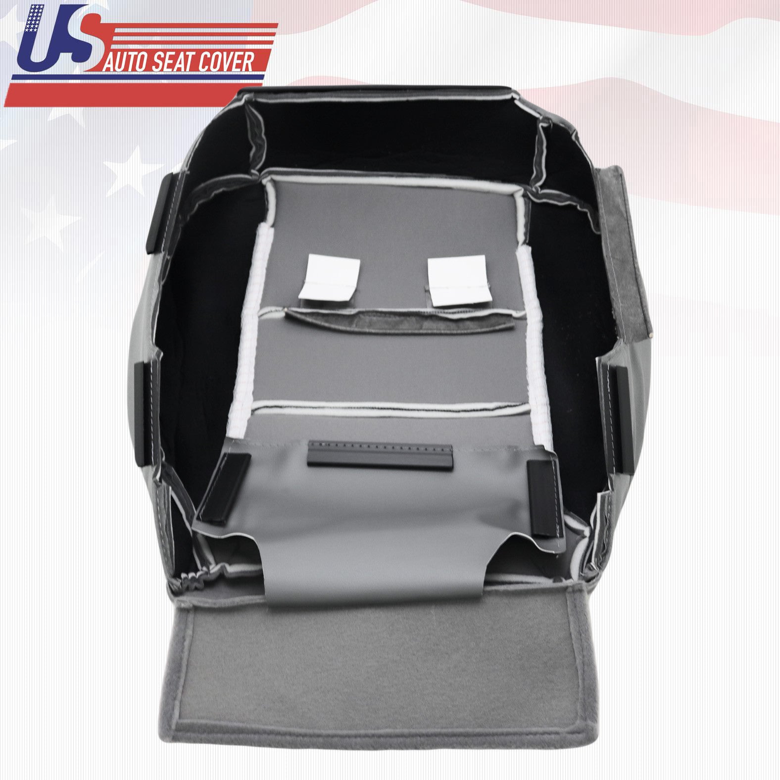 Fits 2006 Ford F-250 EXTENDED CAB Driver Bottom Seat Cover Cloth Gray 2-tone