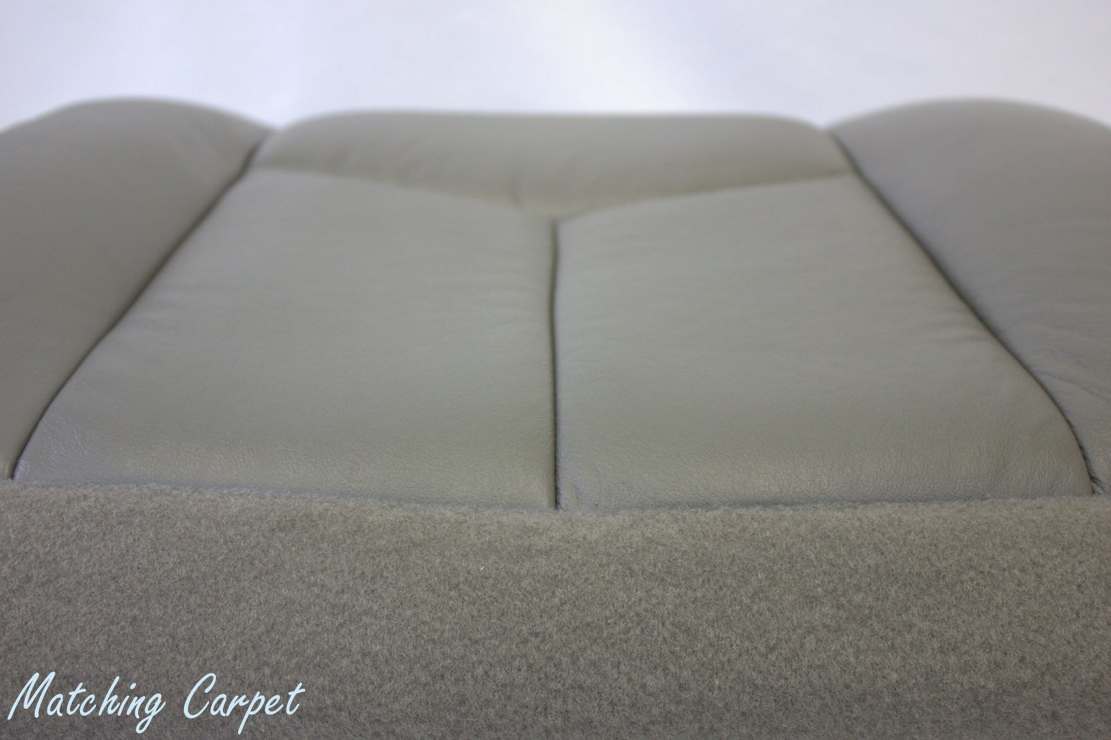 03 04 05 06 Tahoe Suburban Yukon Front Left Bottom Leather Seat Cover Light Gray