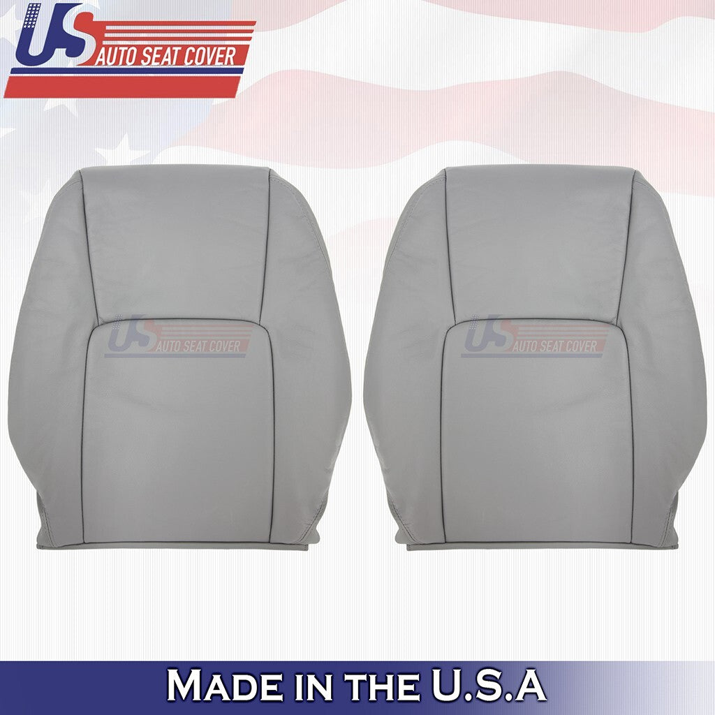 2002-2006 Fits Toyota Camry Driver &Passenger Bottoms &Tops Leather Cover Gray